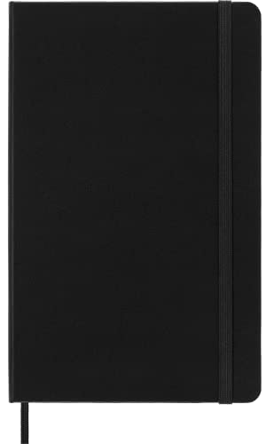Moleskine Classic Notebook, Large, Plain, Black, Hard Cover (5 x 8.25)