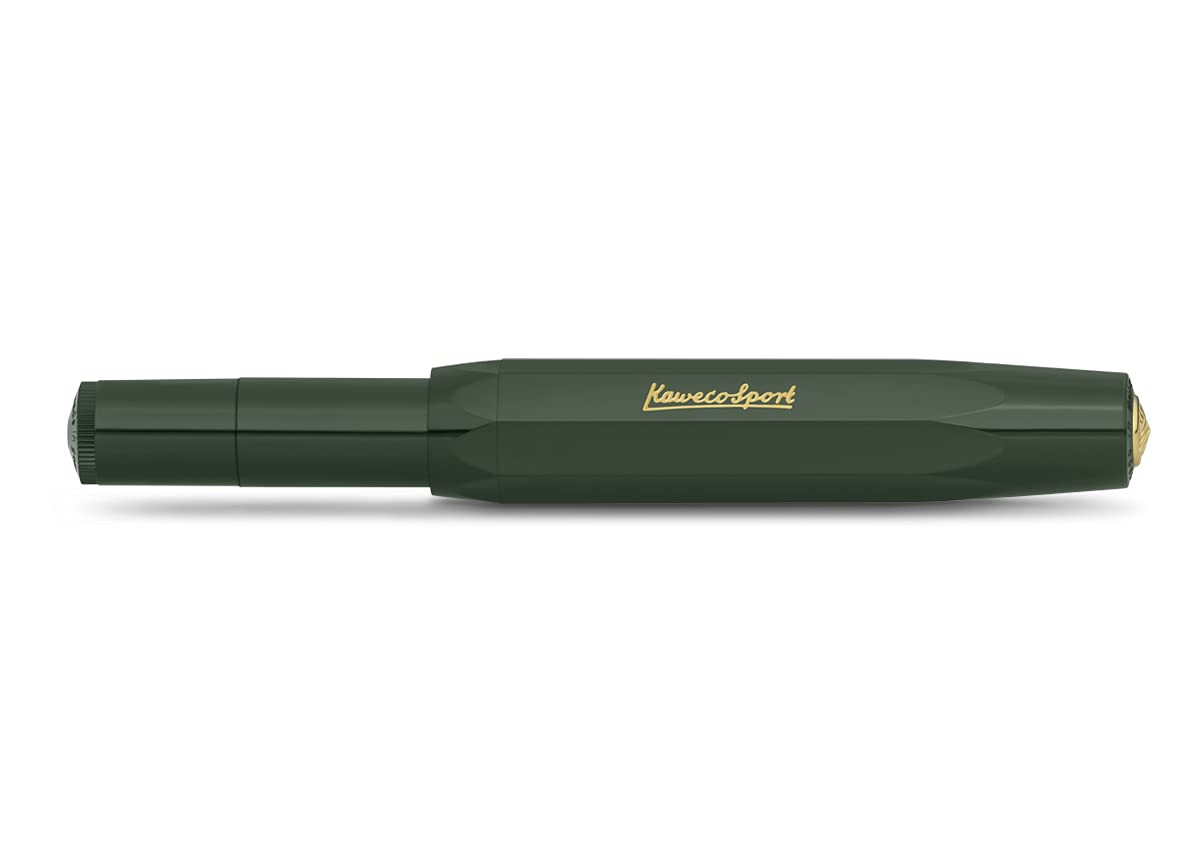 Kaweco CLASSIC SPORT Rollerball Green I Gel/Ballpoint Pen Including 0.7 mm Refill I in Classic Design with Ceramic Ball 13.5 cm