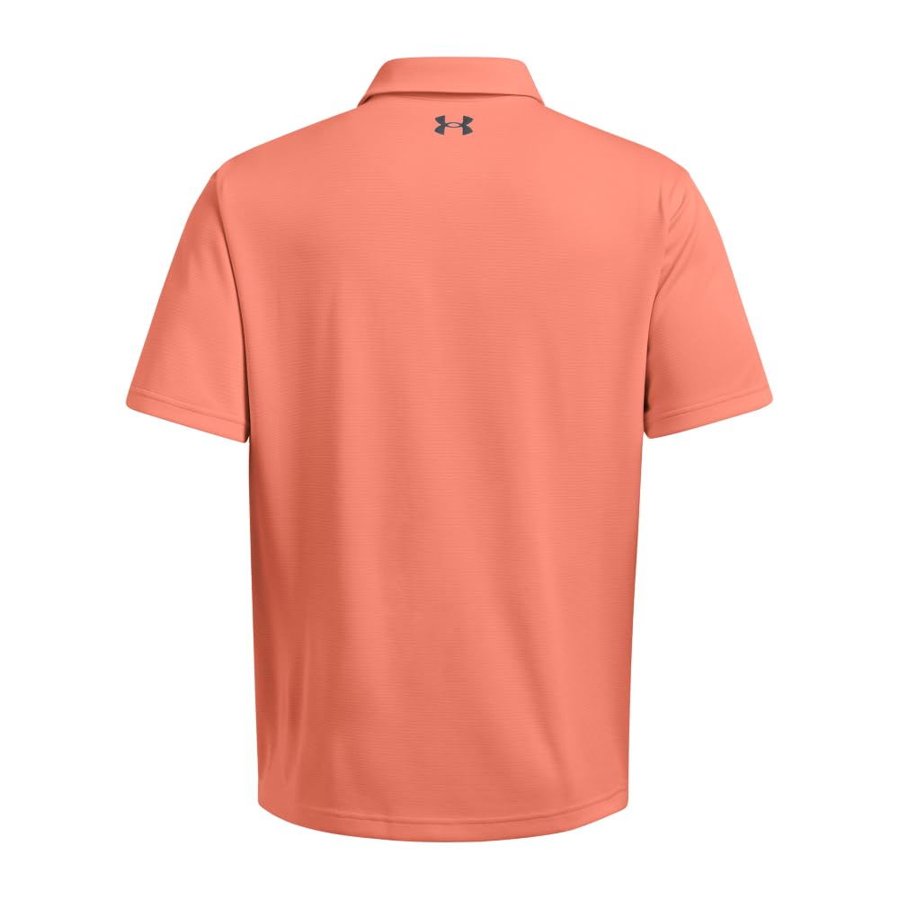 Under Armour Men's Tech Golf Polo, (897) Flare Orange/Pitch Gray/Halo Gray, 4X-Large