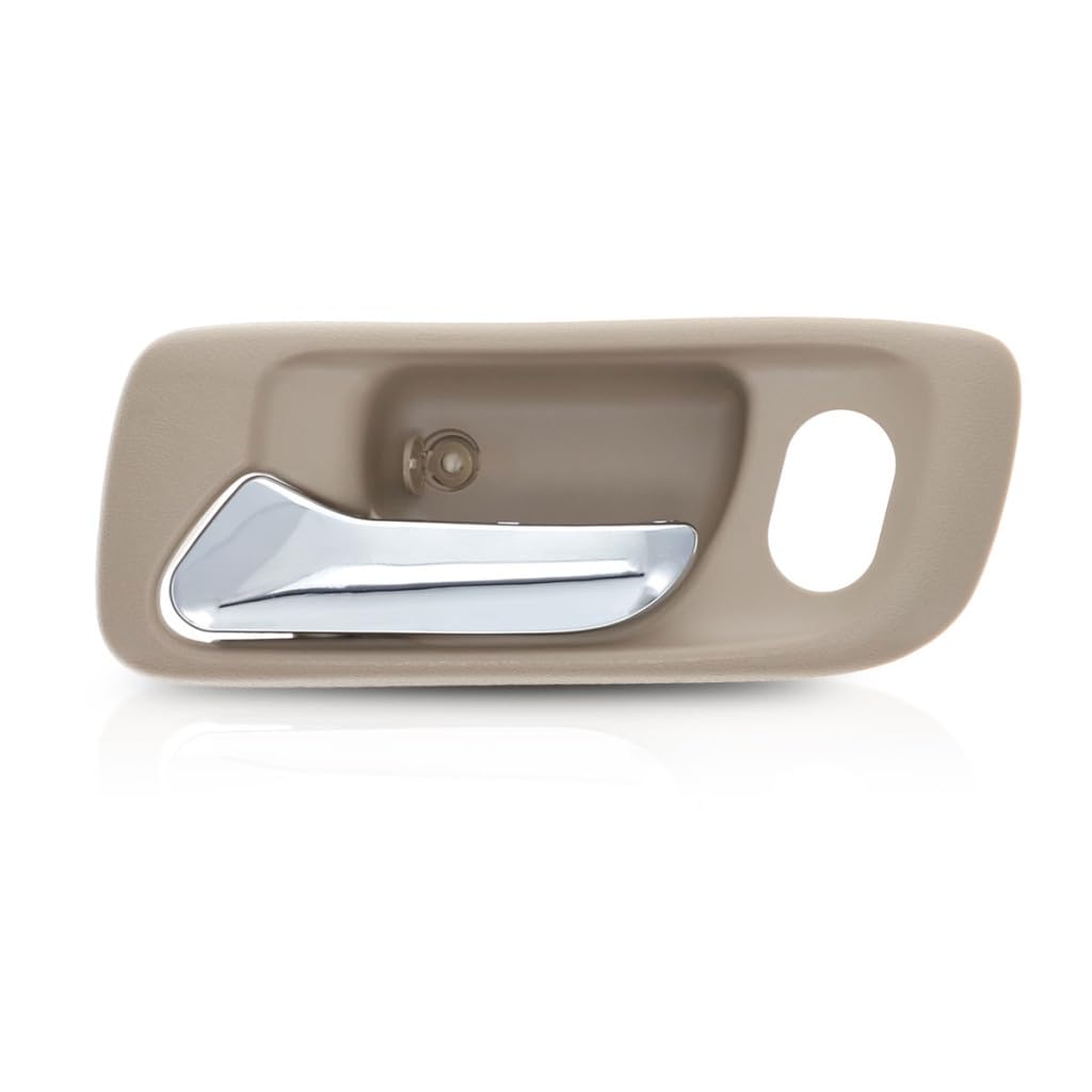 Door Handle for Honda Accord 1998-2002 Driver Side | Interior | Front | Beige Bezel | w/Chrome Lever | with Door Lock Hole | Tri