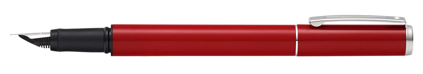 Sheaffer Pop Glossy Red Fountain Pen with Chrome Trim and Medium Nib