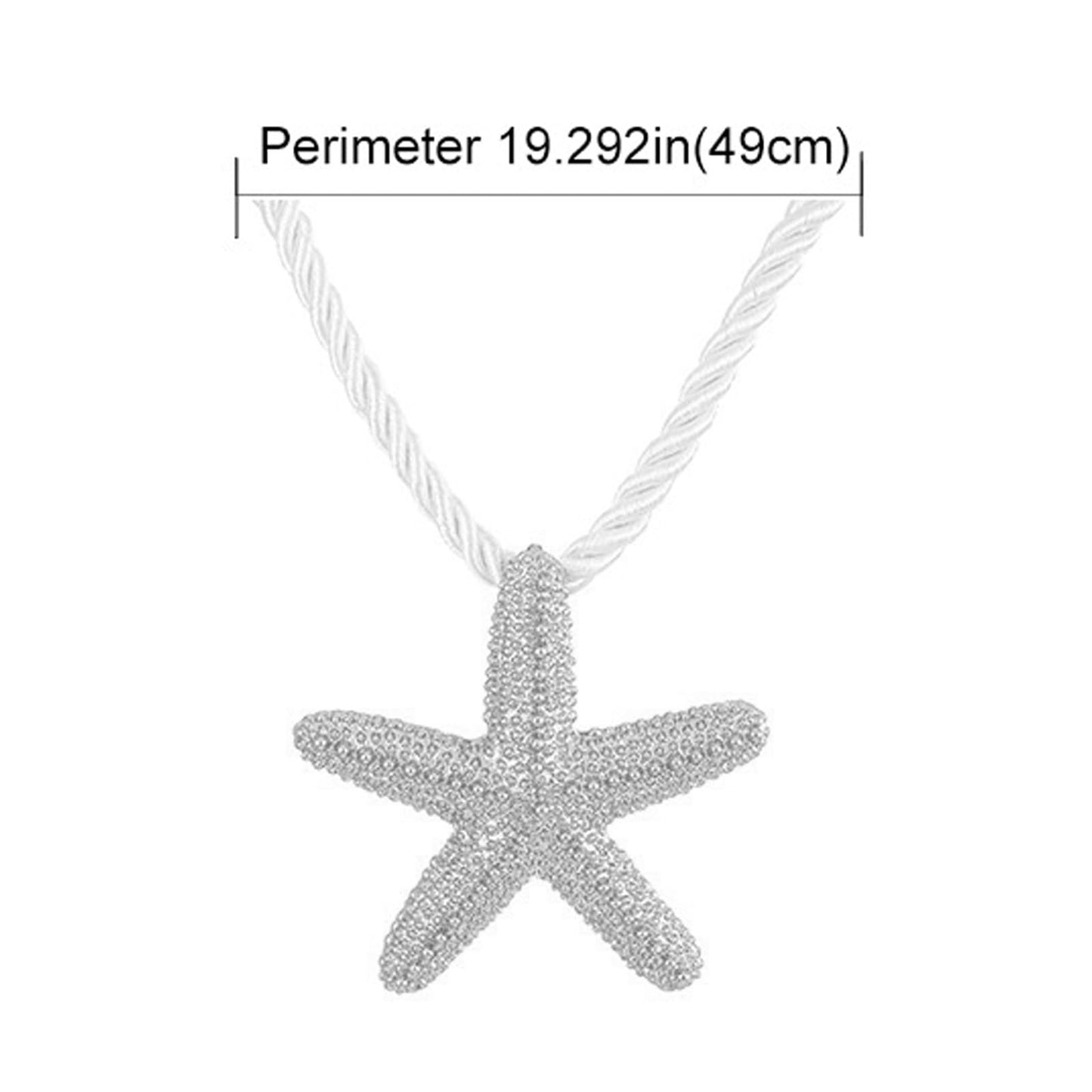 Frodete Starfish Necklace for Women Beach Necklaces Jewelry Layered Choker Drop Dangle Summer Vacation Outfits Theme Conch Seashell Accessories Ocean Pendant Dress Costume