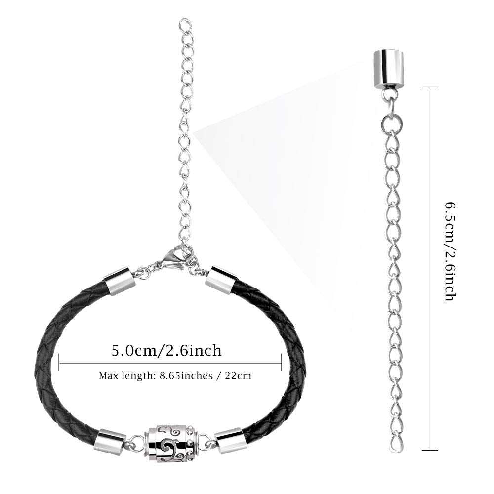 RoyAroma Essential Oil Diffuser Bracelet Aromatherapy Bracelet Stainless Steel Locket Bracelet with Leater Adjustable Wristband Diffusing Bracelets for Mother's Day Women&Men