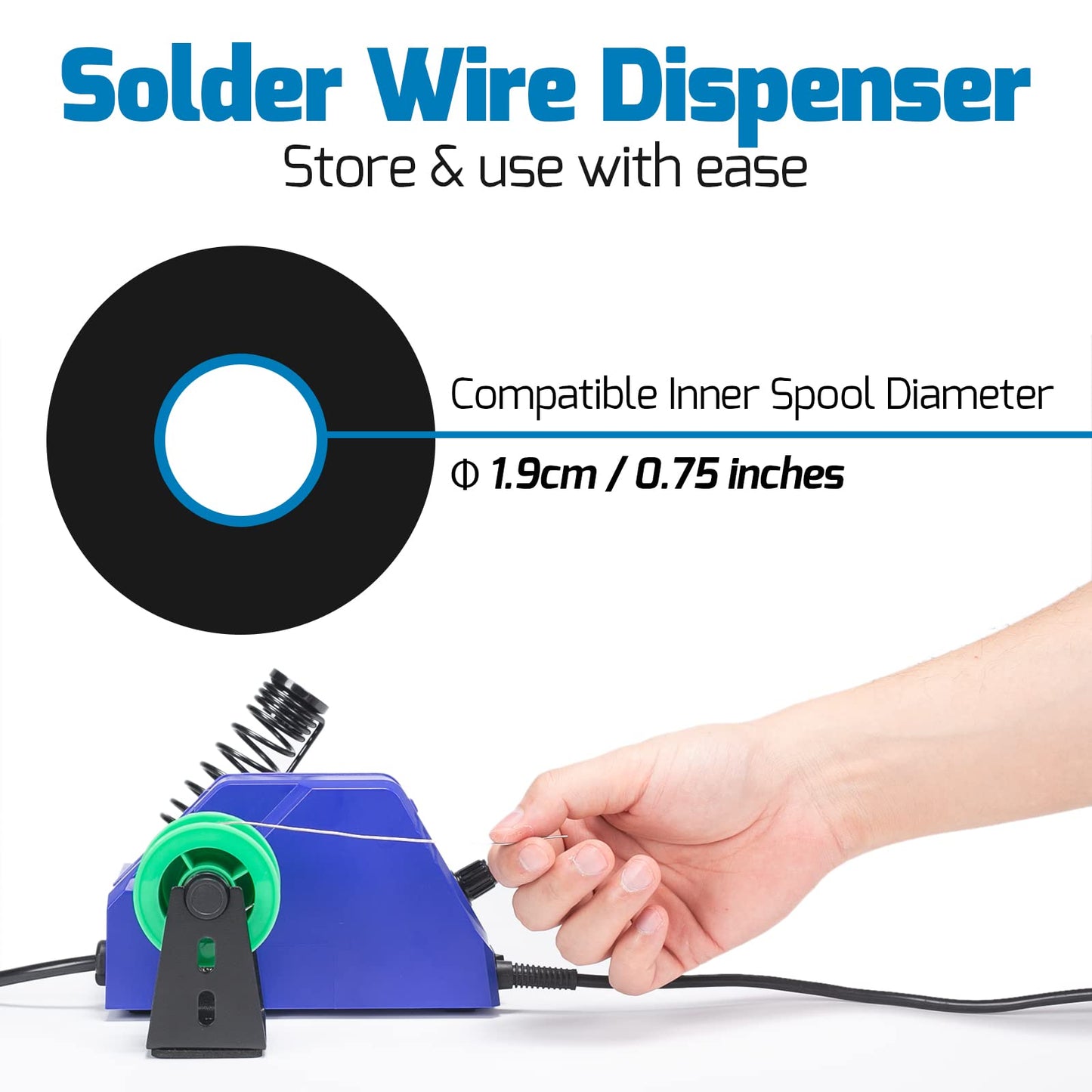 WEP 926LED V3 Soldering Station 130W MAX Soldering Iron Kit with Solder Wire, 5 Soldering Tips, Tweezers, Solder Sucker, Tip Cleaner, Temperature Control, Sleep Mode, C-F Conversion