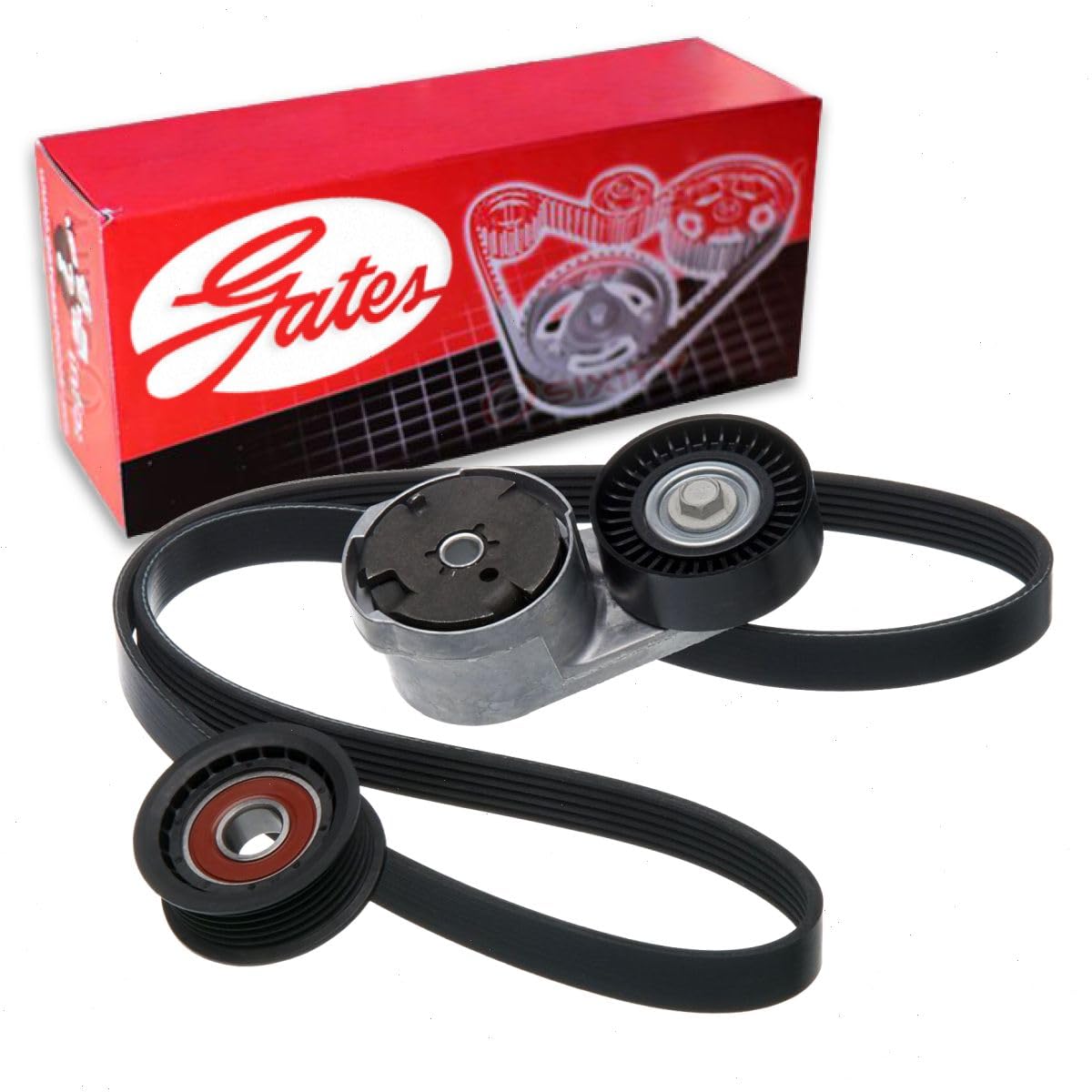 Gates Complete Serpentine Belt Drive Component Kit compatible with Chrysler Town & Country 3.6L V6 2012-2016