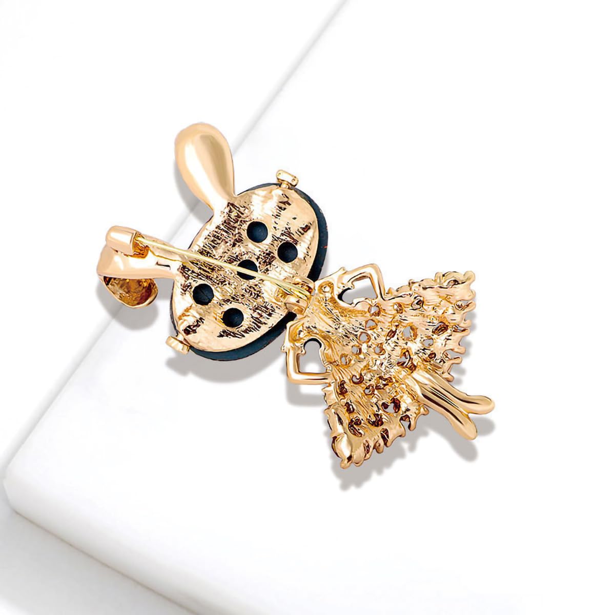 Yaximhozz 2pcs Rhinestone Brooch Pin for Women Gold Plated Crystal Bunny Animal Brooches Fashion Accessories Pins Lapel Boutonniere Ideas Wedding Christmas Birthday Jewelry Easter Gift (22 Babbit blue/Red)