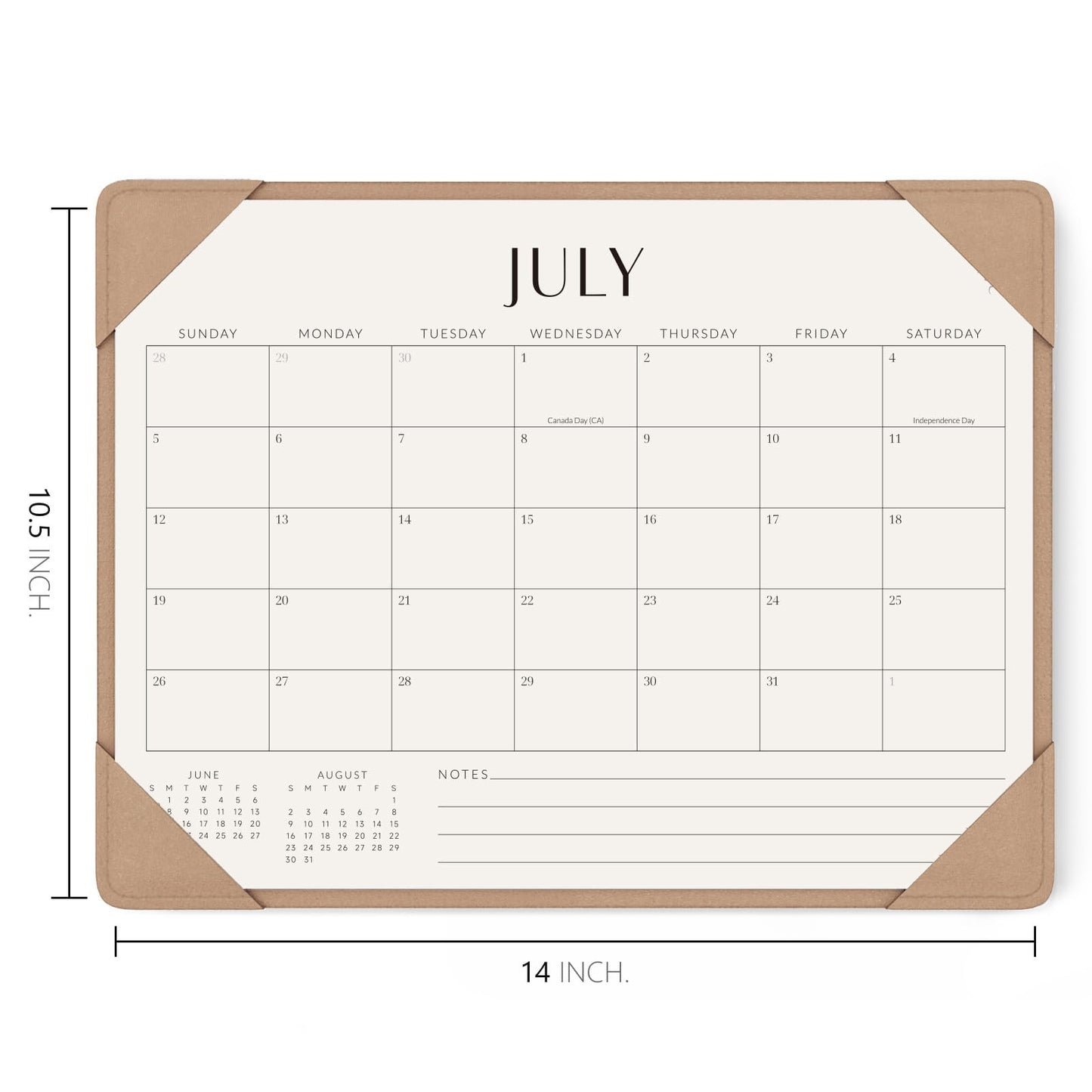 Jotsome Desk Calendar 2026-2027 with Desktop Mat, Desk Pad Calendar From Now to June 2027 14x10.5 inch, Desk Blotter Calendar for Home Office and School, Easy Planning, Gift for the Holidays, Apricot