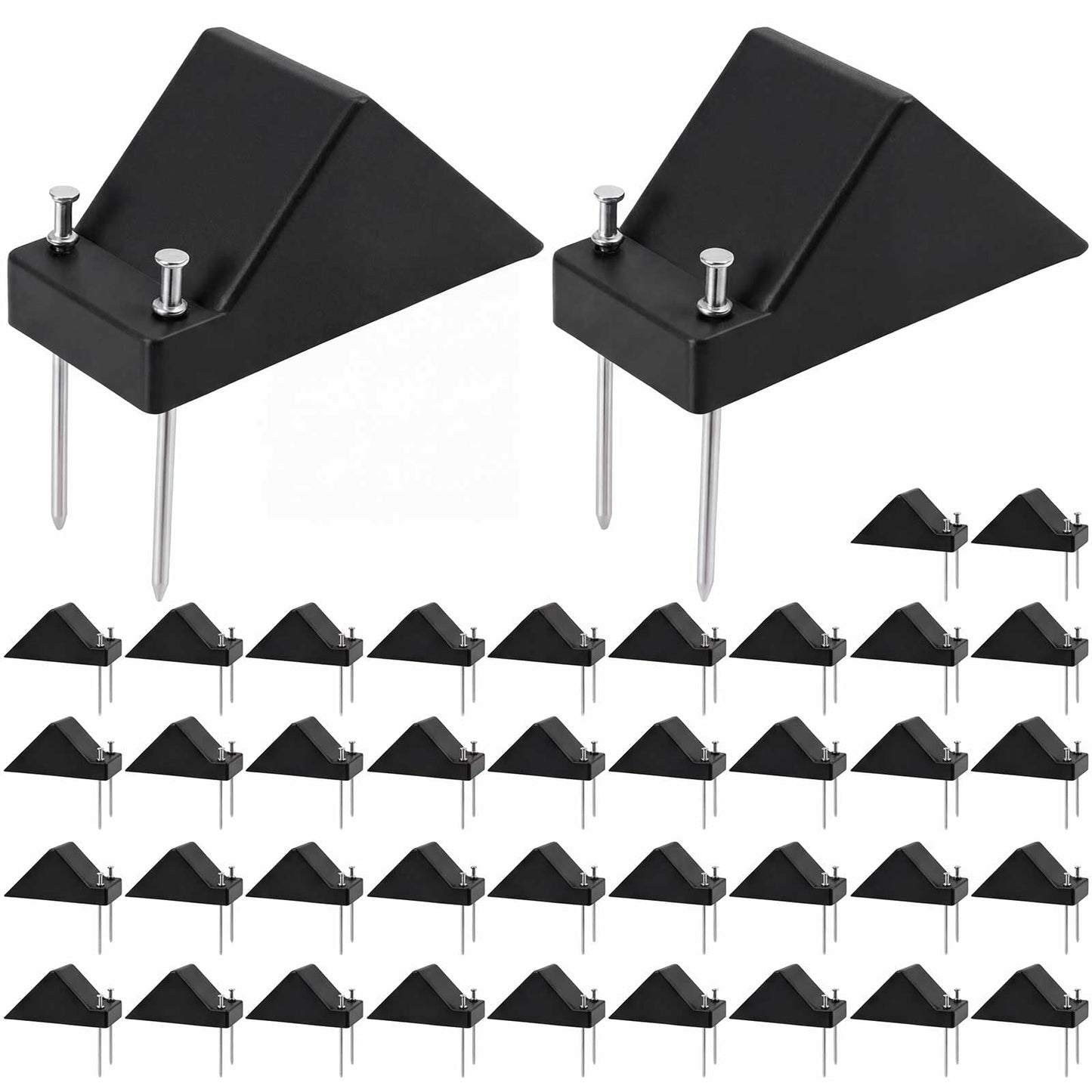 Zonon 40 Pcs 5 Inch Plastic Pipe Chocks with Nails Heavy Duty Pipe Stabilization Wedges for Pipes up to 16 Inch Durable Reusable