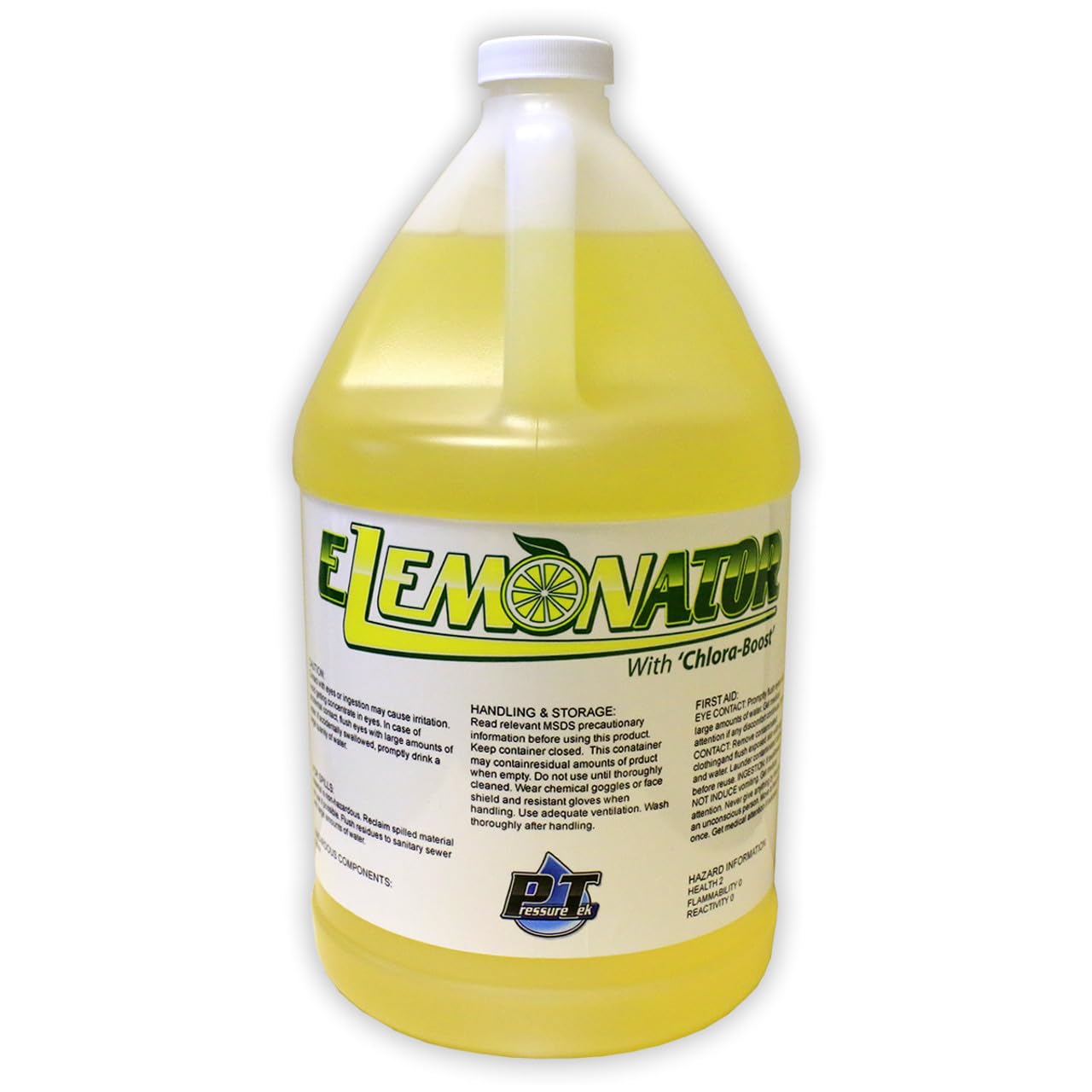 PressureTek Elemonator: House Wash Surfactant for Siding, Roof and Concrete Cleaning, Bleach Additive, Soft Wash Soap, 1/2 Gallon, 64 Fl Oz (QTY 1)