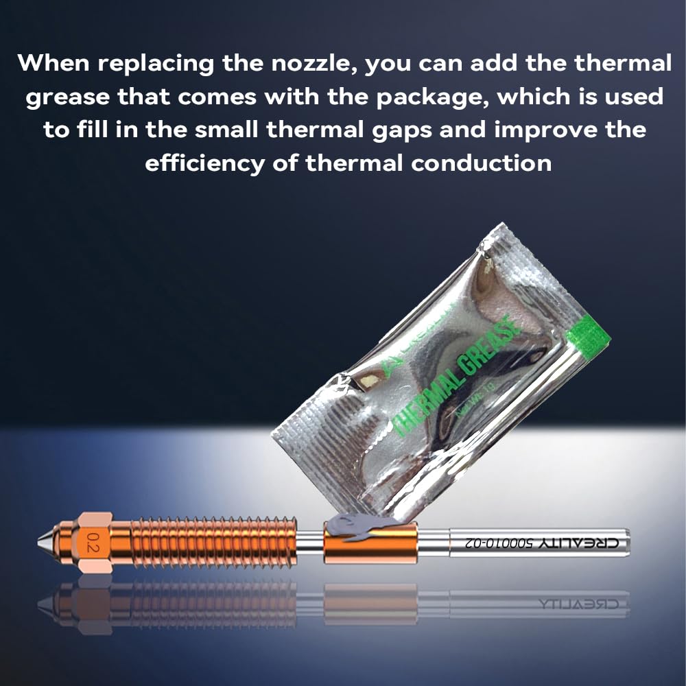 Creality K2 Plus/ K2 Nozzle 0.2mm, Original Unicorn Quick Swap Nozzle with Titanium Alloy Heat Break Copper Alloy Hardened Steel, High Flow High Speed Print for Creality K2 Series/Hi Combo