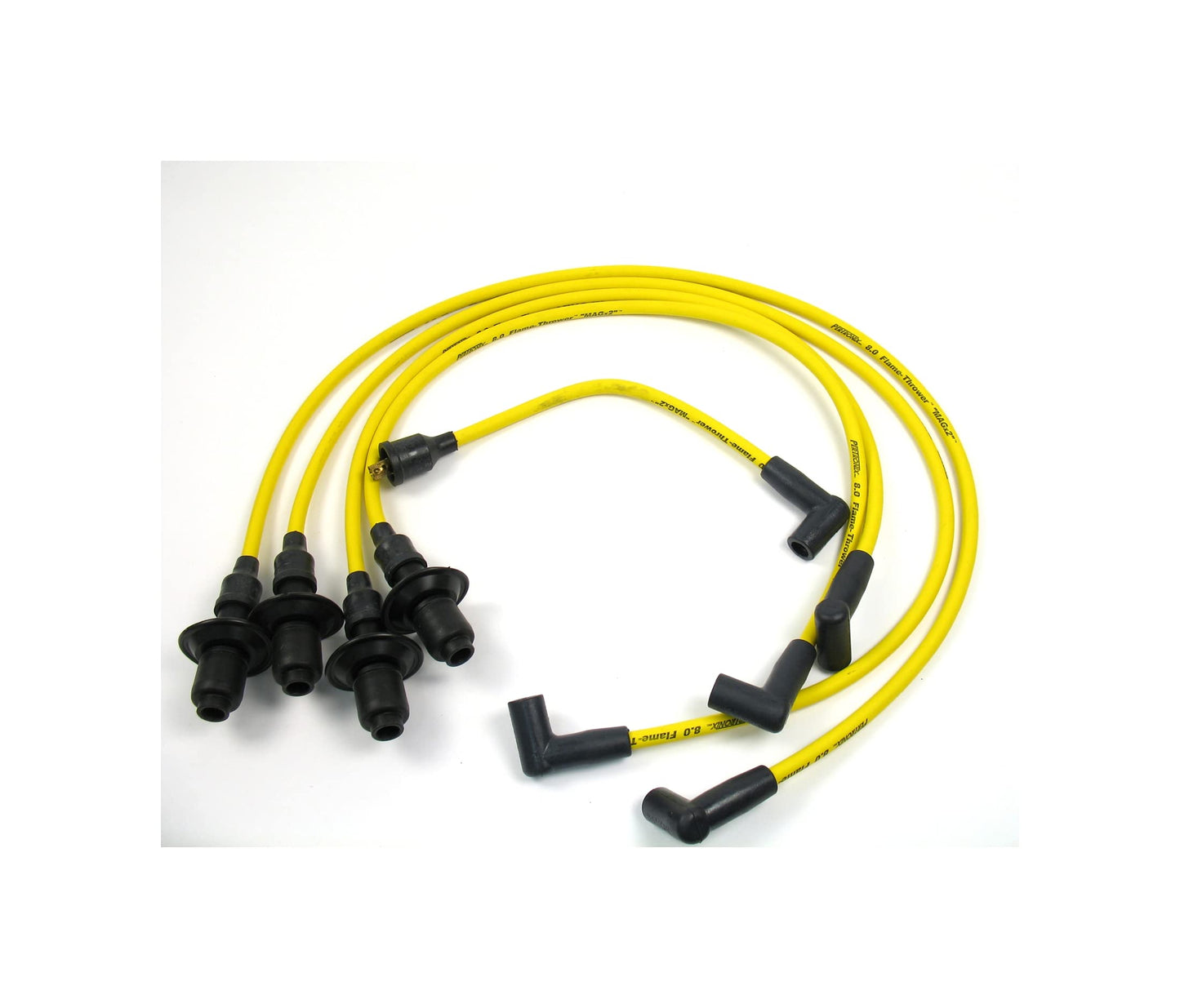 Pertronix 804505 Flame-Thrower Yellow 8mm 4 Cylinder Spark Plug Wire