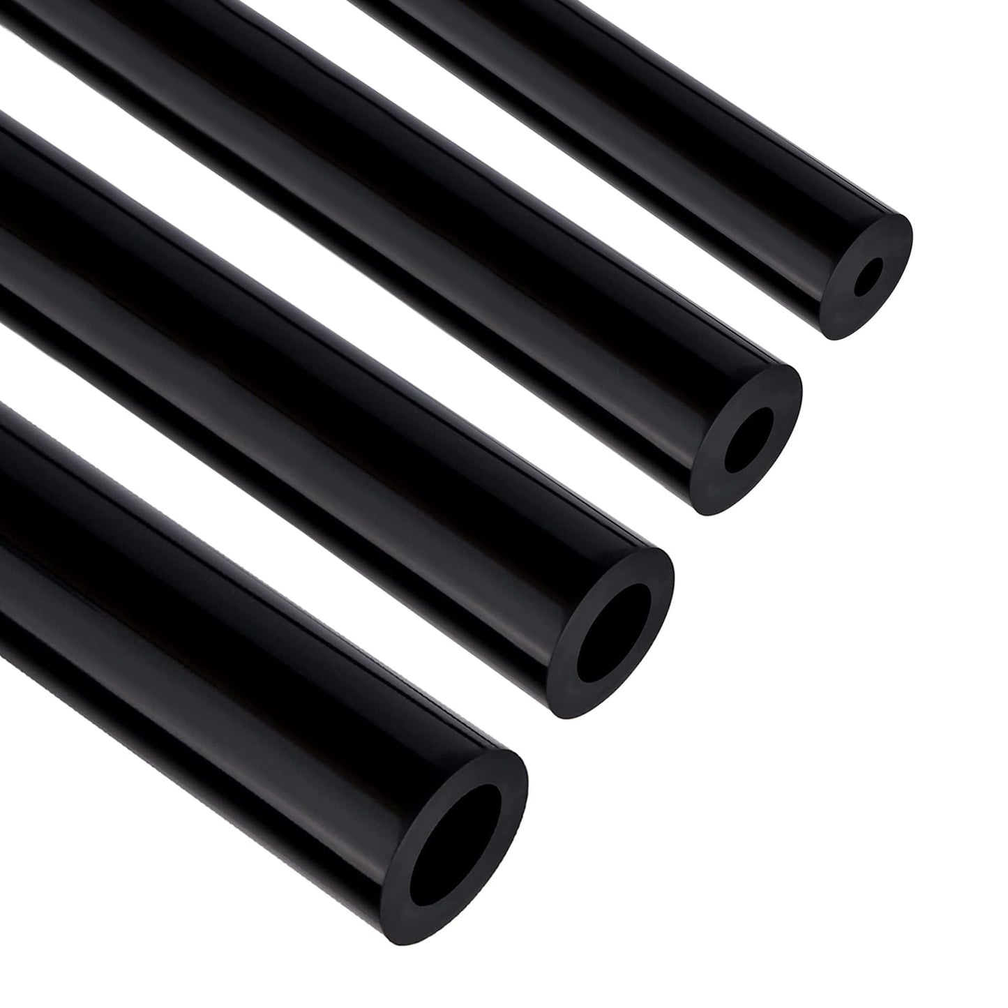 Evil Energy 5/32 1/4 5/16 3/8 Silicone Vacuum Tubing Hose Line Kit 5Ft 4Pcs 130Psi Max Pressure Black (4Mm 6Mm 8Mm 10Mm)