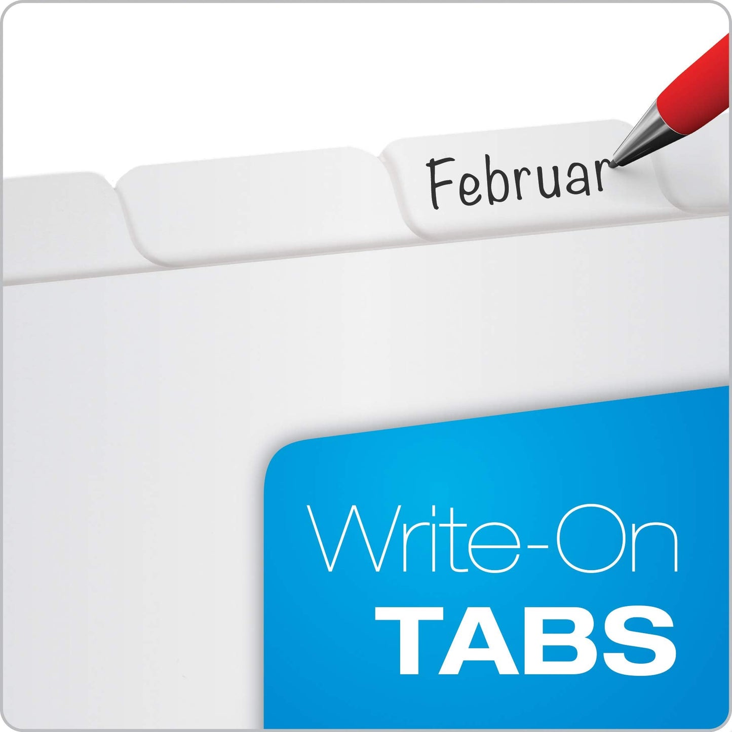 Oxford Binder Dividers for 3 Ring Binders, 10 Pack, 8-Tab Dividers, Write On Tabs, White Paper, 80 Total