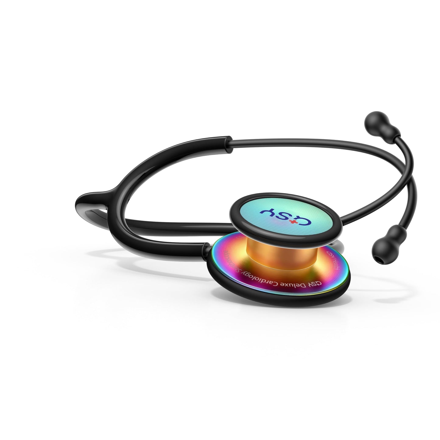 Stainless Steel Stethoscope, Dual-Frequency Chest Piece, Bell & Diaphragm & Pediatric Diaphragm, Noise-Reducing Silicone Ear Tips, Ideal for Doctors, Nurses, Students Use