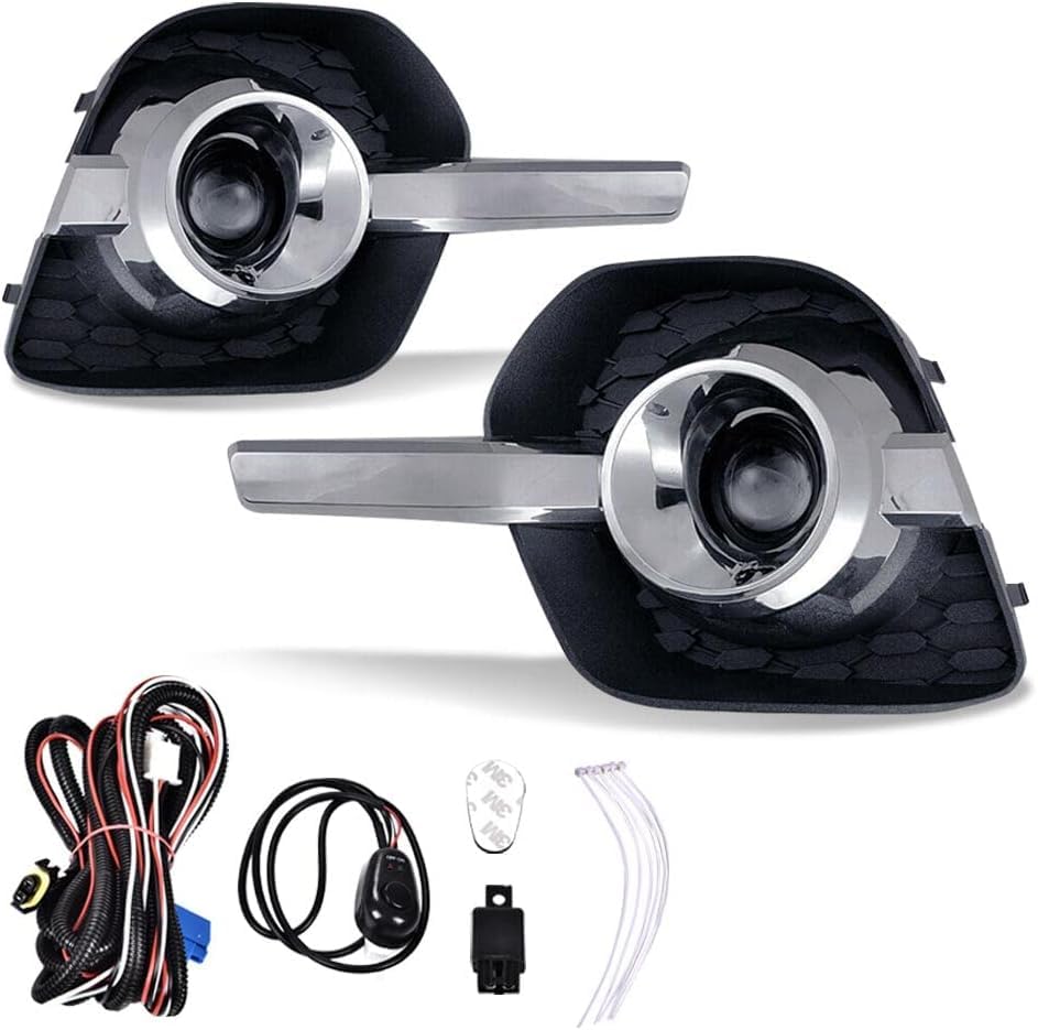 ALLGOOD Fog Lights Assembly w/o Bulbs, Compatible with Chevy Equinox Pickup 2010-2016, Bumper Driving Fog Light Lamps Replacemen