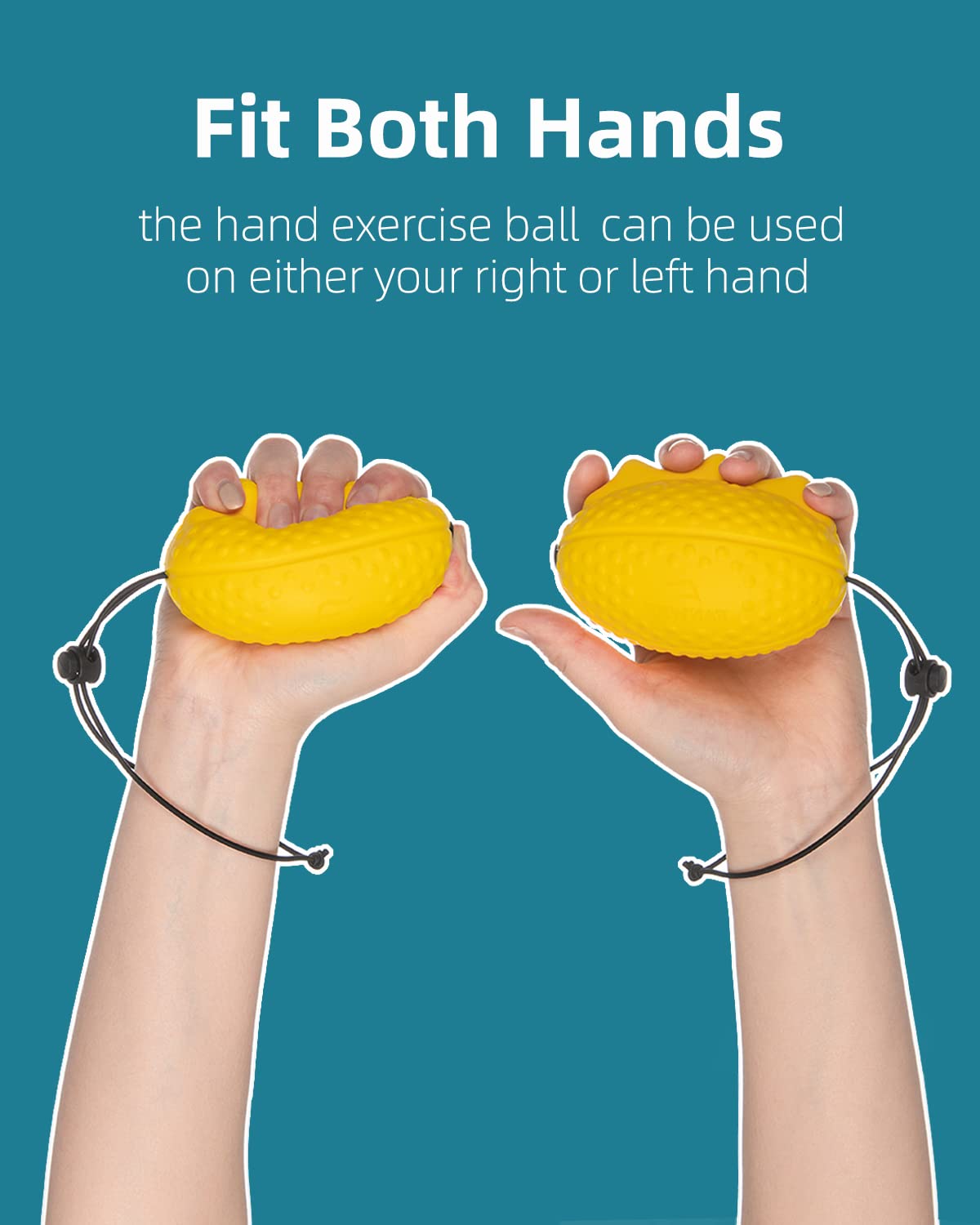 Fanwer Stress Balls for Adults and Seniors with The Adjustable Wrist Strap, Hand Exercisers for Strength, Finger Ball for Hand Therapy, Arthritis, Physical Therapy, Carpal Tunnel