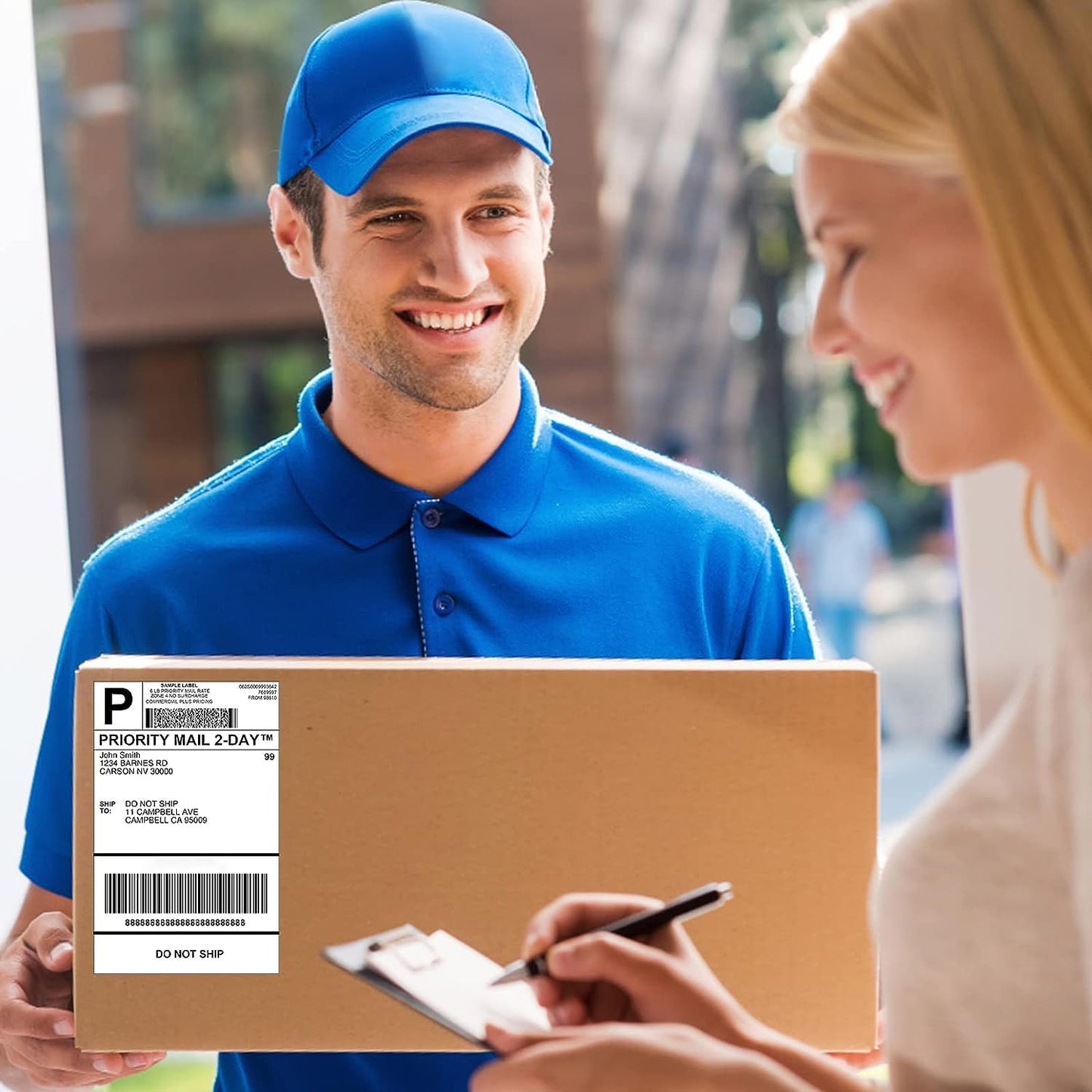 Omezizy 4x6 Thermal Labels, Shipping Address Label (Pack of 250 4x6 Roll Labels) - Compatible with JADENS, ASprink, Phomemo, Rollo, Zebra, Omezizy and Other Thermal Printers