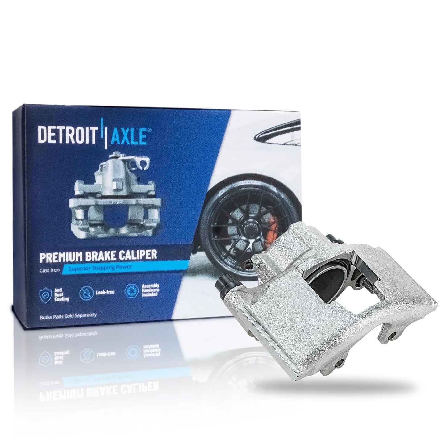 Detroit Axle - Front Left Disc Brake Caliper Replacement for Express Savana Ram 1500 Yukon Tahoe K1500 K2500 Suburban