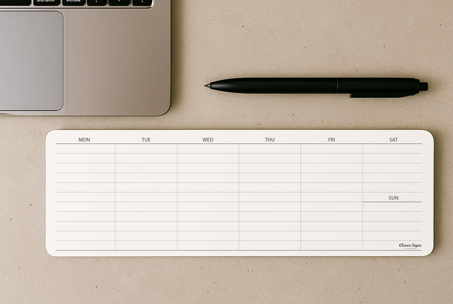 Weekly Planner Pad, Weekly To Do List Notepad, Tear Off Undated Weekly Planner Notepad, 2 Pack, 50 Sheet Each, 4,2" X 11,7", Premium Thick Paper with Cardboard Back Support, Weekly Desk Planner by CLEVER SIGNS