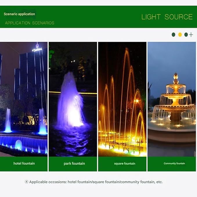 Submersible LED Pool Light - IP68 Waterproof Color Changing Spotlight, 12V/24V Stainless Steel Fountain Light