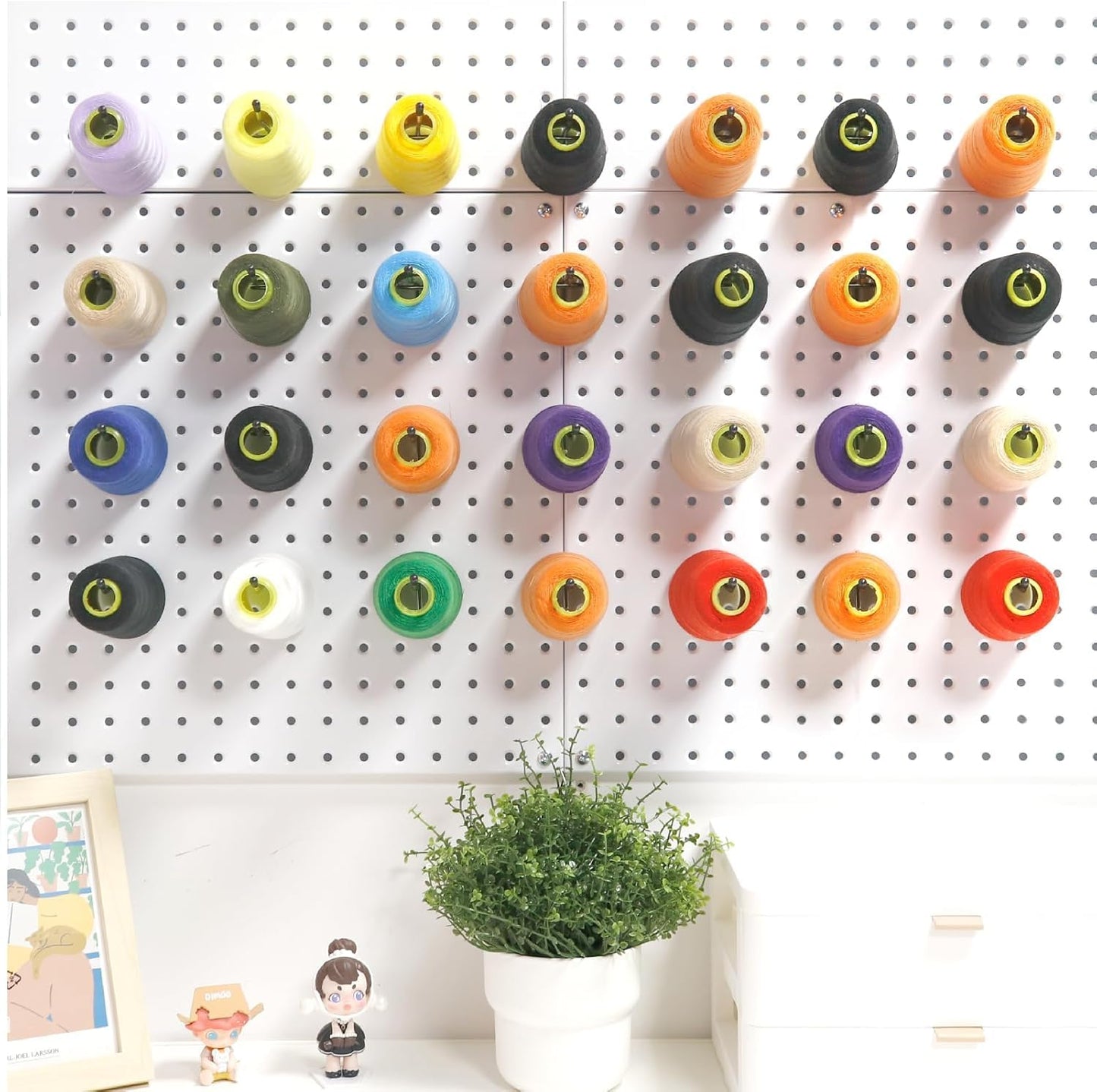 HUHOLE 50-Pack Silver Pegboard Hooks 6 Inch, Heavy Duty Matte Finish Metal Peg Board Hangers, Fits 1/8" & 1/4" Boards, Rust-Resistant Organizer for Garage, Shop, Workbench & Retail Display