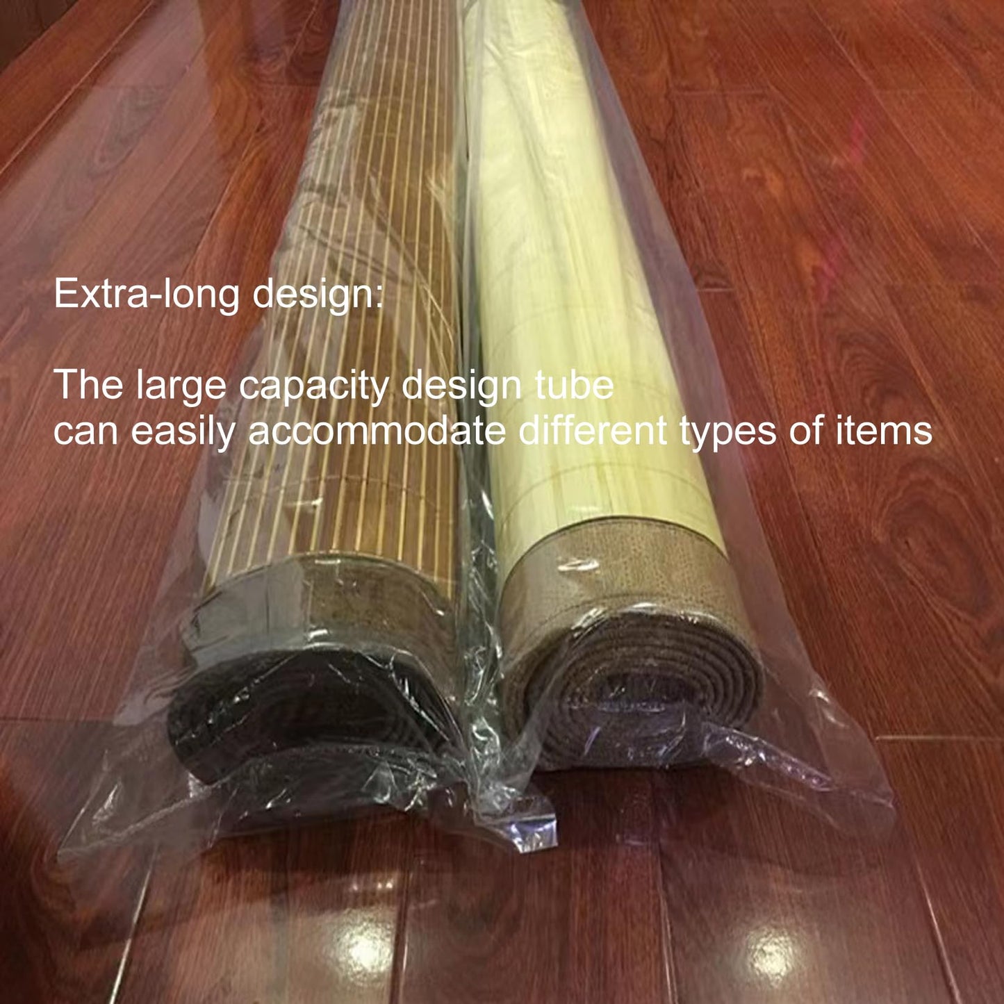 Flat Open 12x47 Inch (20-Pack) Extra Long Plastic Sleeves, Narrow Poster Bags, Plastic Blueprint Bags Waterproof Tube for Storage Clear