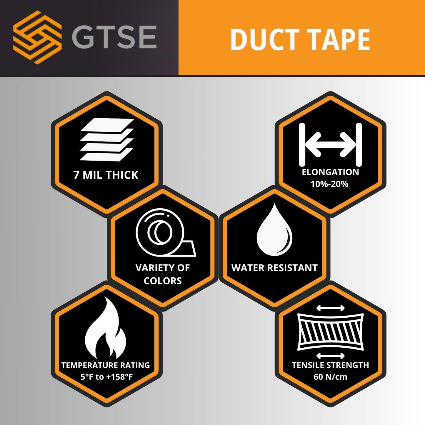 GTSE Red Duct Tape, 2 Inches x 55 Yards (164 ft), Heavy Duty, Waterproof Repair Tape for Indoor or Outdoor Use, 24 Rolls