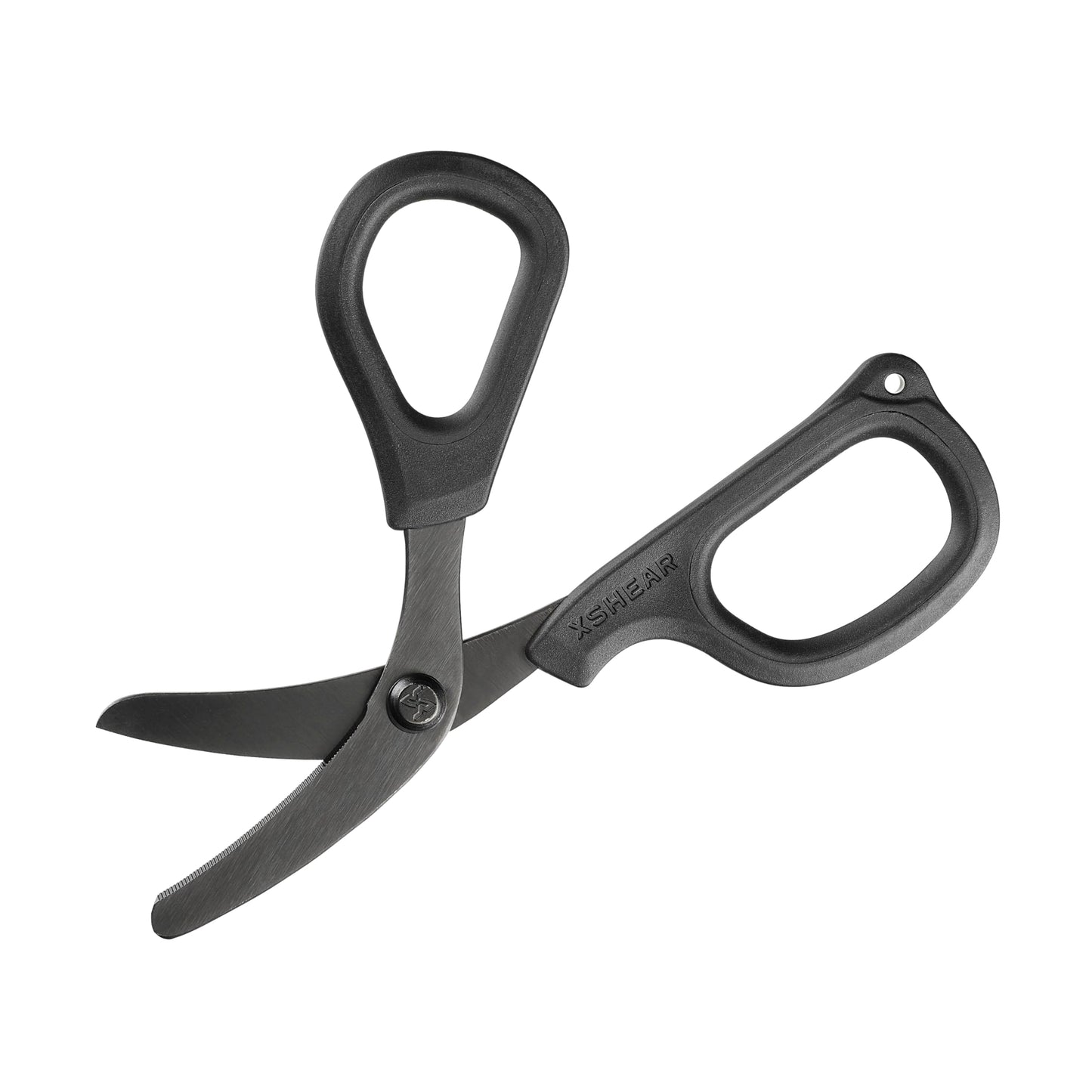 XShear Mini 6" Trauma and Nurse's Shear. Razor sharp and compact scissors, perfect for EMTs, doctors, ICU, wound care and bandages (All Black)