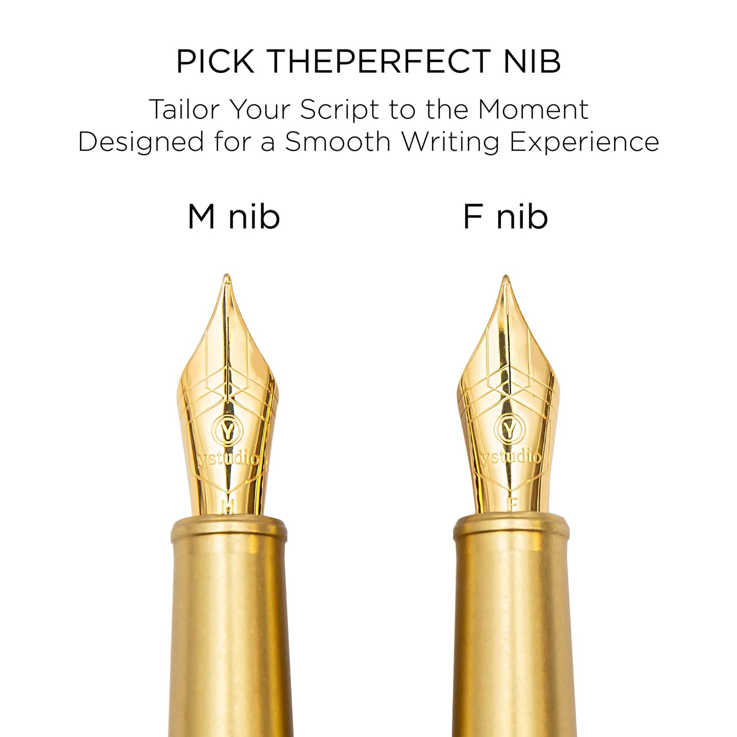 YSTUDIO Stunning Classic Revolve Fountain Pen, Schmidt Gilded Nib, Best Pen Gift Set for Men & Women, Professional, Executive Office, Nice Pens(red,M nib)