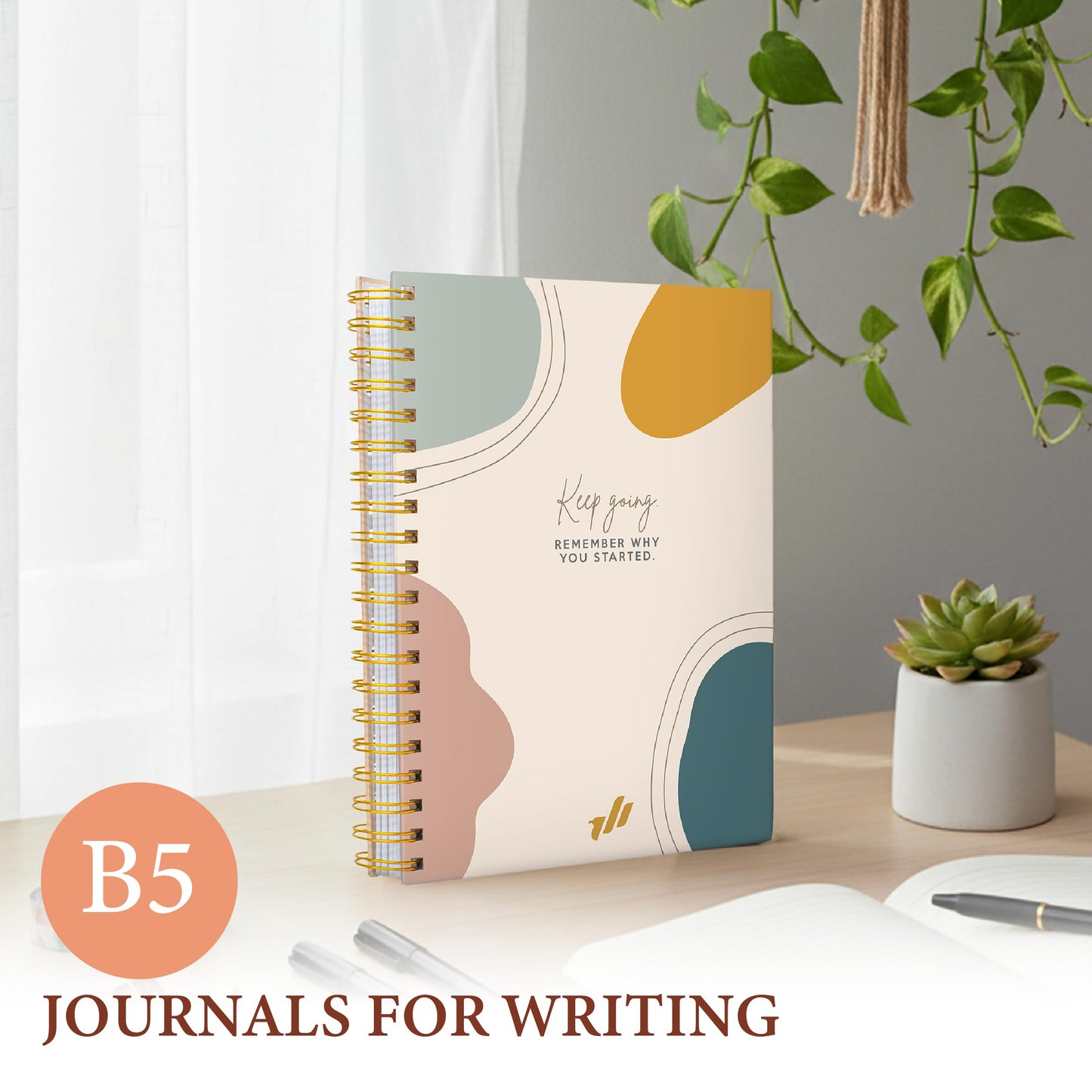 Only Zest Hard Cover 300-Page Lined Notebook with Affirmations – Multiple Designs – B5 – 10.25 x 7.25 Inch Spiral Bound Motivational Large Journal for Women – Daily Diary, Bible Notebook, Journaling