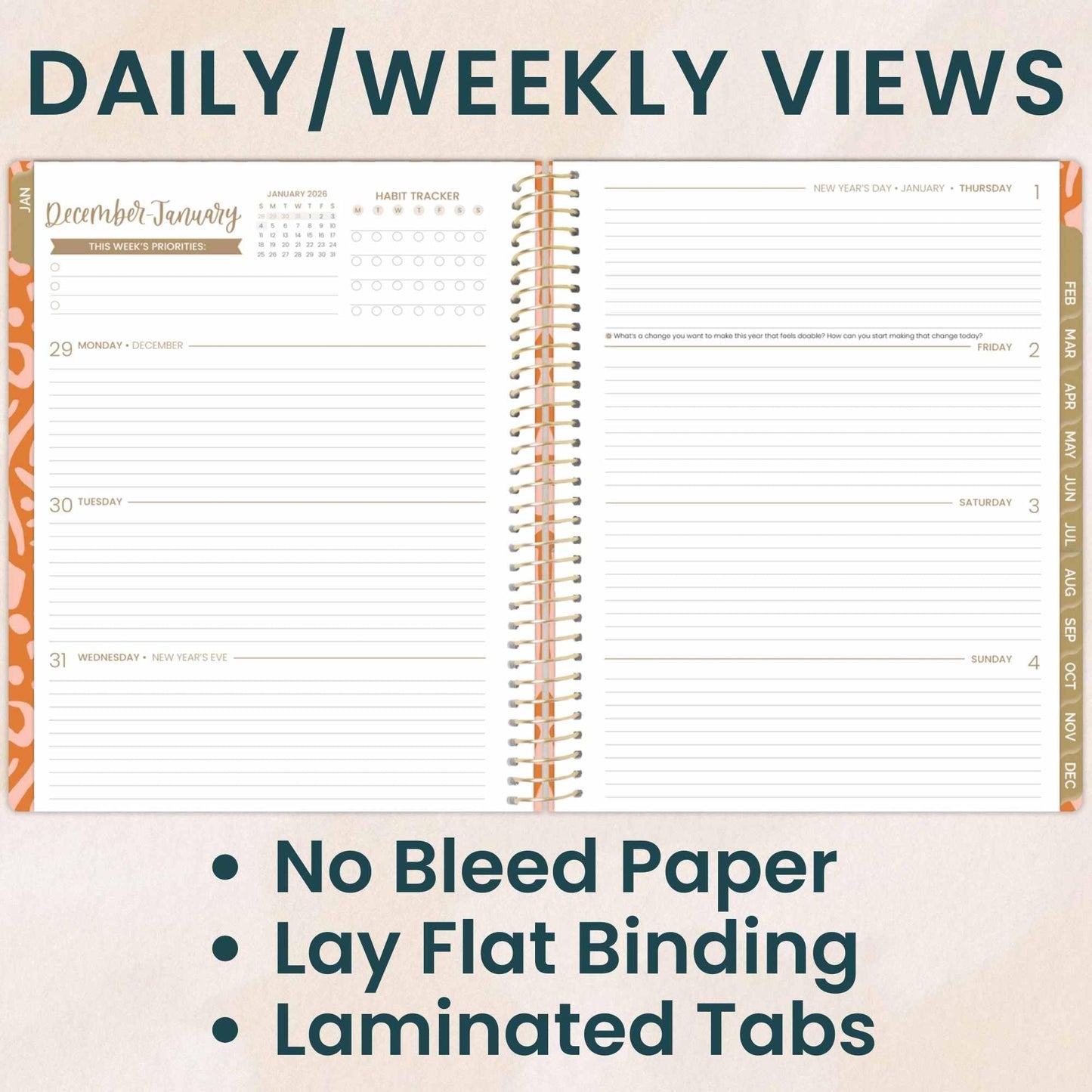 bloom daily planners 2026 Planner (January to December) - 8.5” x 11” Weekly & Monthly Dated Agenda Organizer Book with Stickers & Tabs - Flexible Soft Cover - Moments of Grace