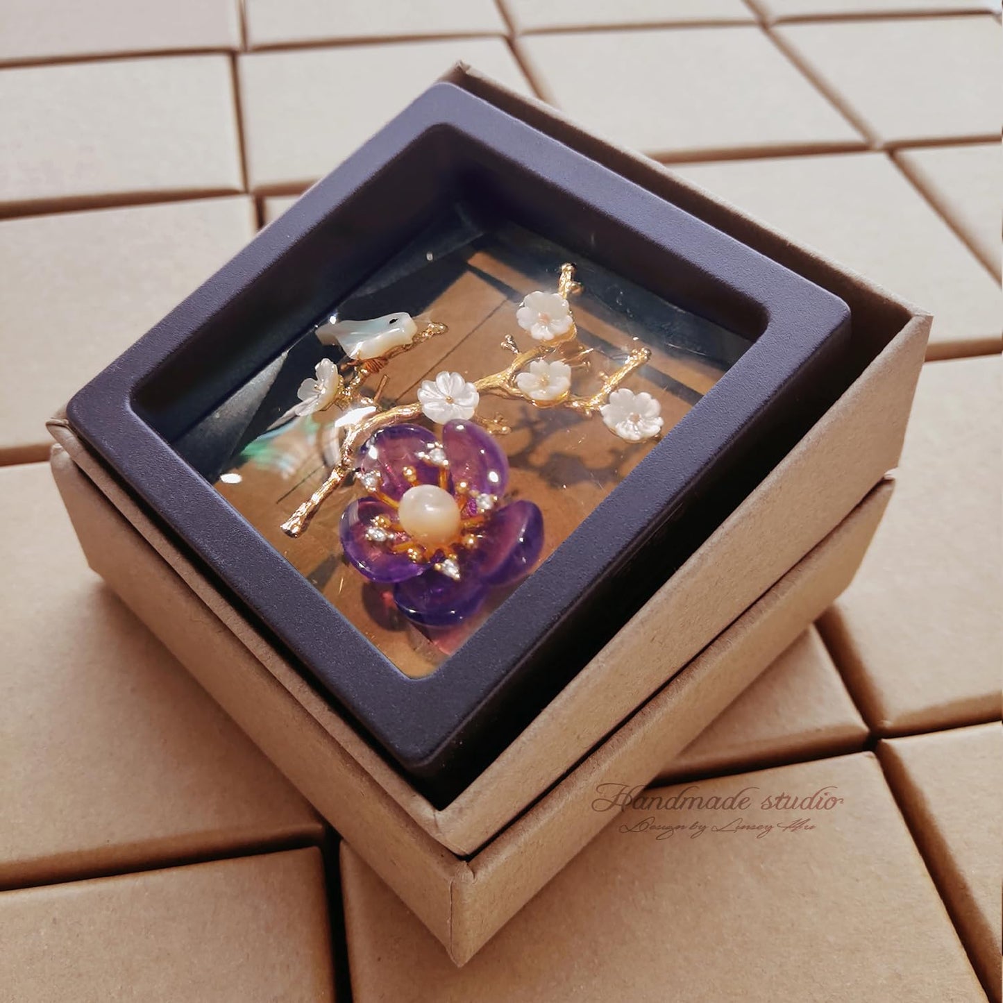 CCijiNG Brooches for Women with Crystal, Flower Brooches and Pins Wedding Party Jewelry Sakura Cherry Blossom Brooch Pins for Women Fashionable Gifts for Mother's Day