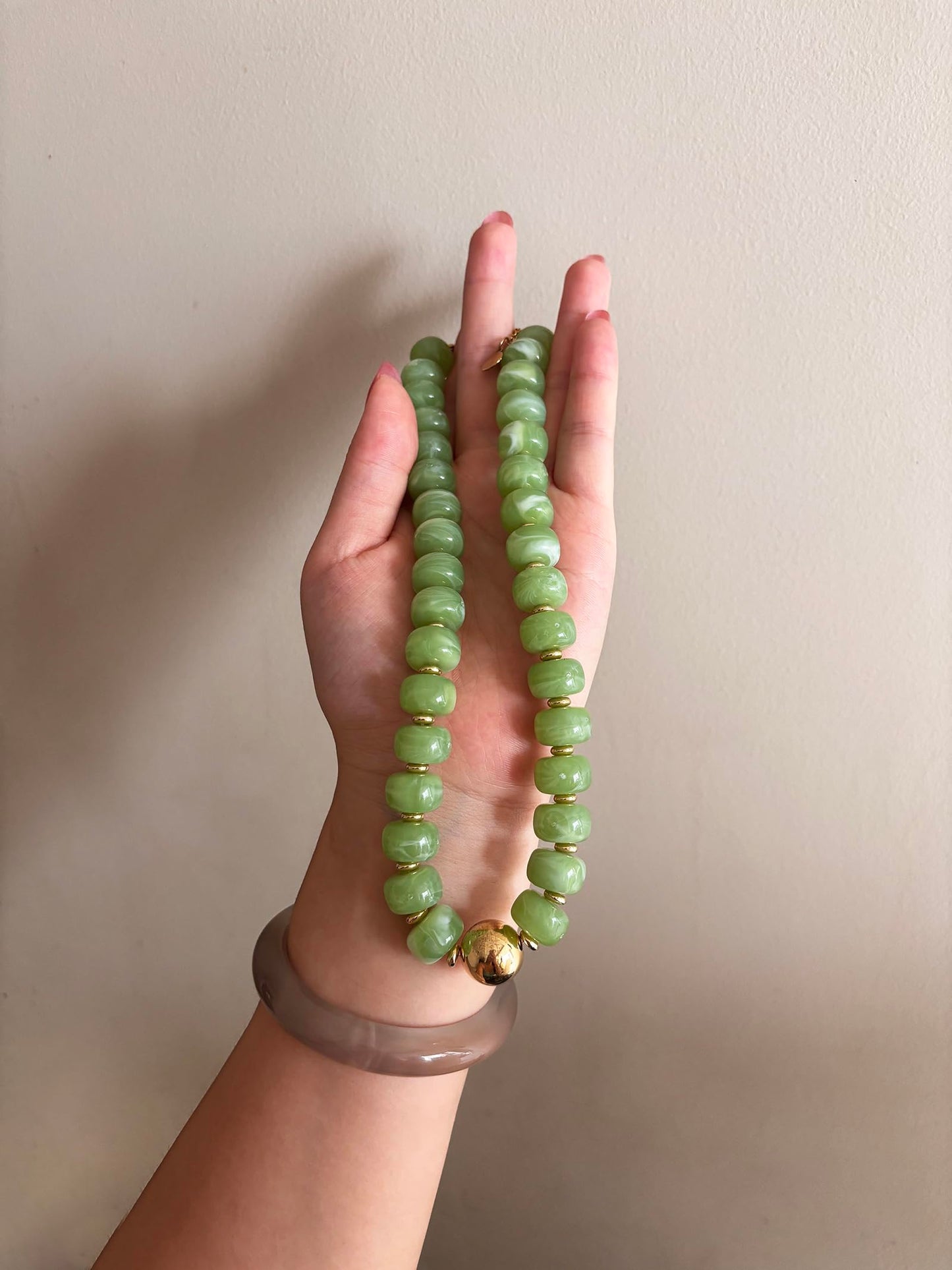 joymiao Colorful Beaded Gemstone Necklace for Women Beaded Necklaces Chunky Necklace Handmade Summer Beach Necklace Jewelry