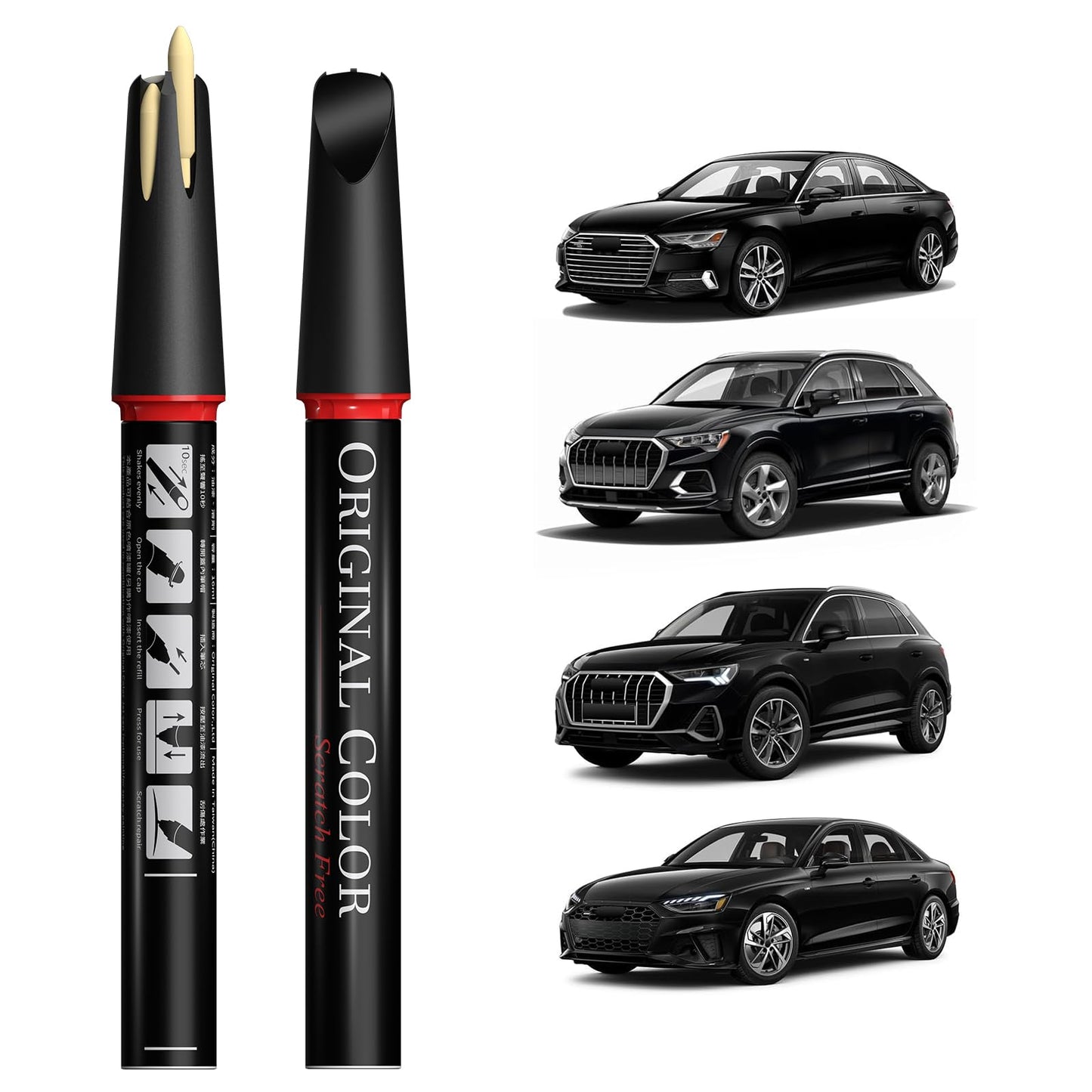 Carhoo Lz5Y/3D Plasma Blue Metallic Compatible With Audi Exact Match Touch Up Paint Pen, Car Scratch Remover For Nicks And Chips