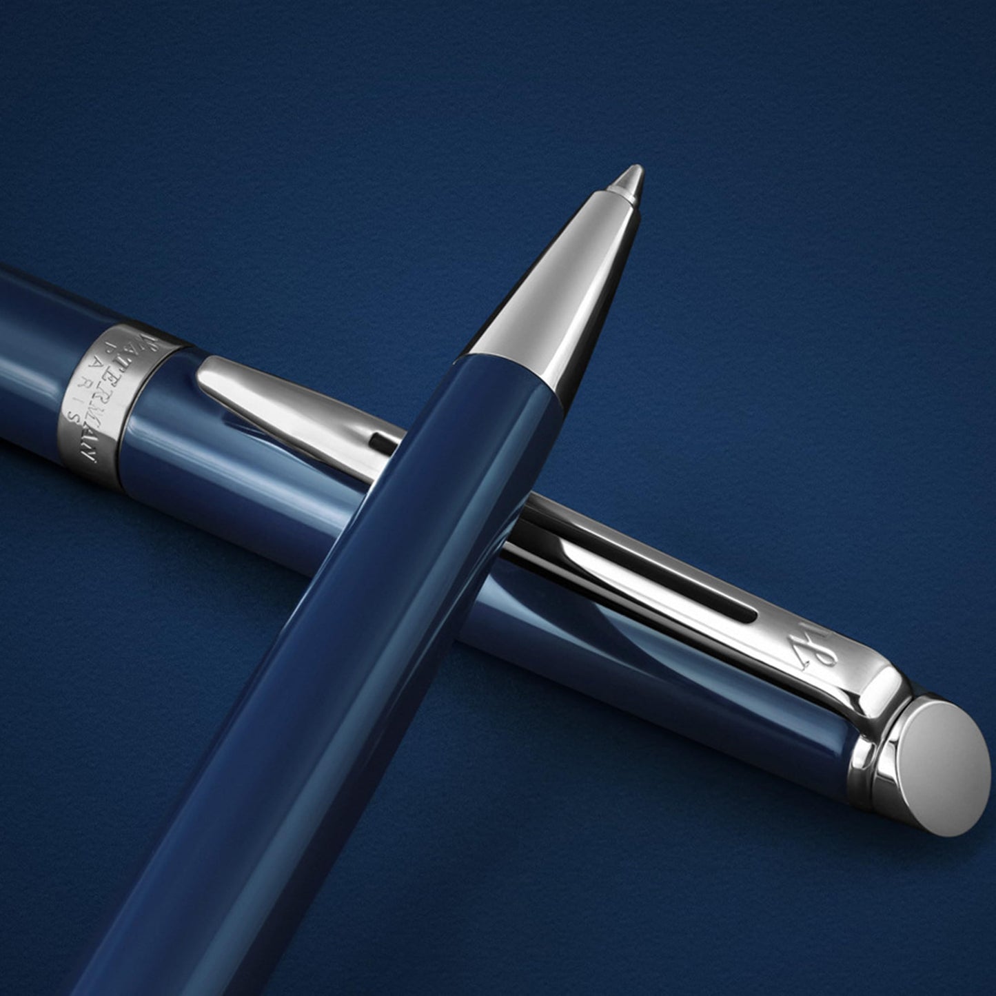 Waterman Hemisphere, Ballpoint Pen, Blue Lacquer with Palladium Trim, Medium Tip, Blue Ink, Gift Box