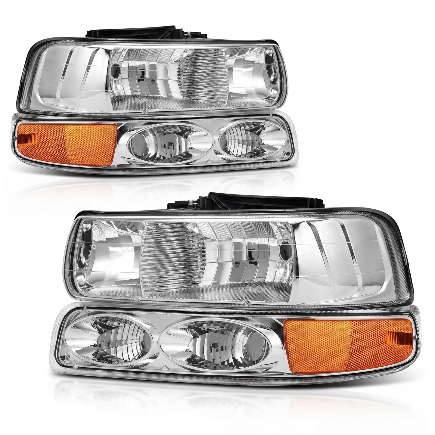 AUTOSAVER88 Headlight Assembly Compatible with 1999-2002 Chevy Silverado 1500 2500/2001 2002 Chevy Silverado 1500HD 2500HD 3500H