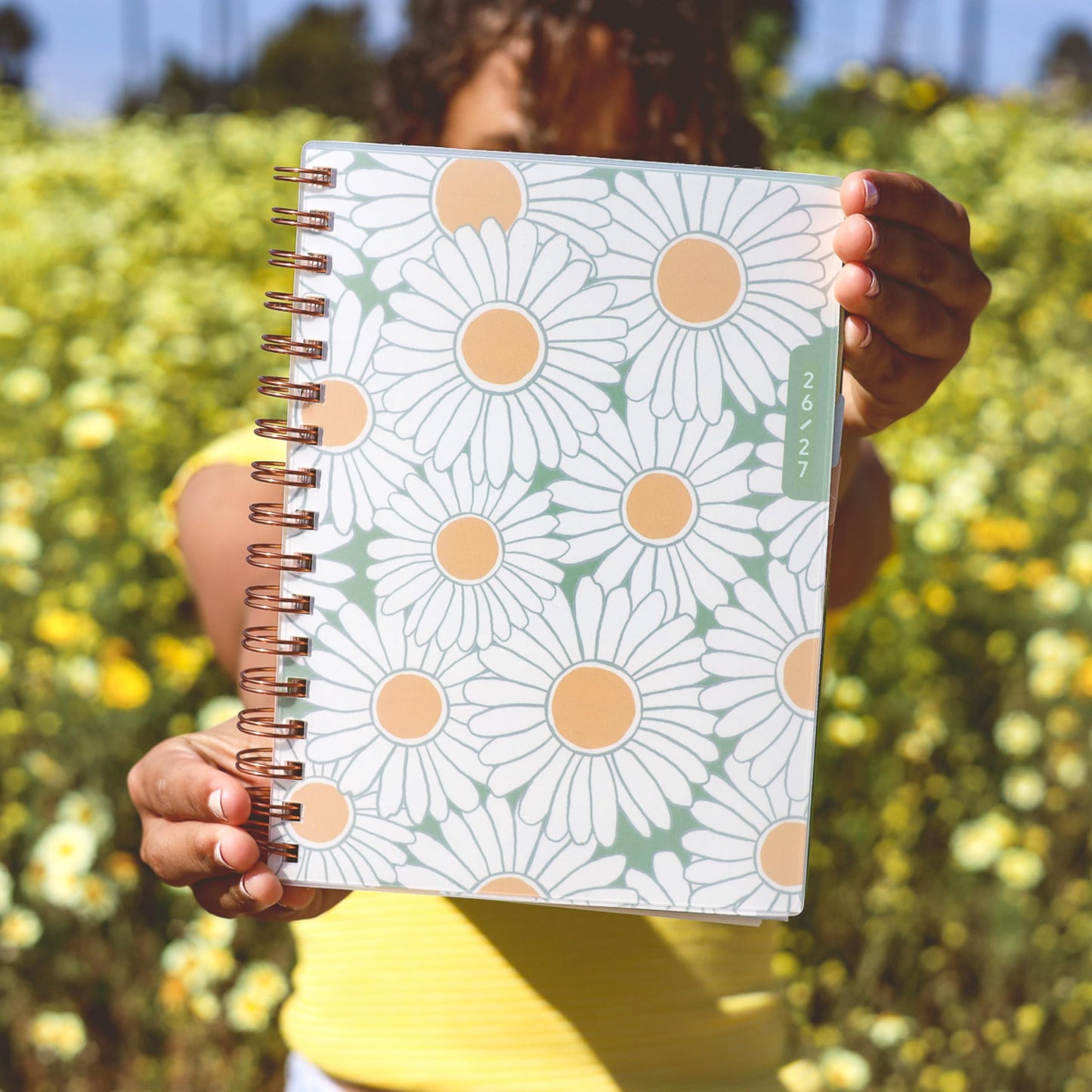 Blue Sky WAAV 2026-2027 Weekly and Monthly Academic Year Planner Calendar, July 2026 - June 2027, 5.875" x 8.625", Flexible Cover, Wirebound, Laminated Tabs, Storage Pocket, Includes 20 Extra Notes Pages, Michelle