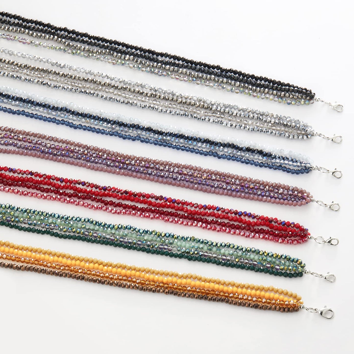 Noessla Multi-layer Crystals Beaded Choker Necklace for Women Colorful Boho Statement Necklace Trendy Costume Party Jewelry Mothers day Gifts for Mom(29-Blue)