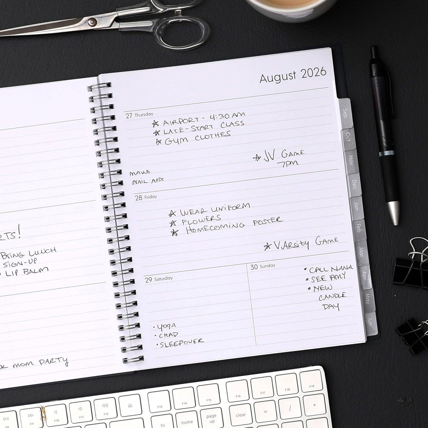Blue Sky 2026-2027 Weekly and Monthly Academic Year Planner Calendar, July 2026 - June 2027, 7" x 9", Flexible Cover, Wirebound, Laminated Tabs, Enterprise