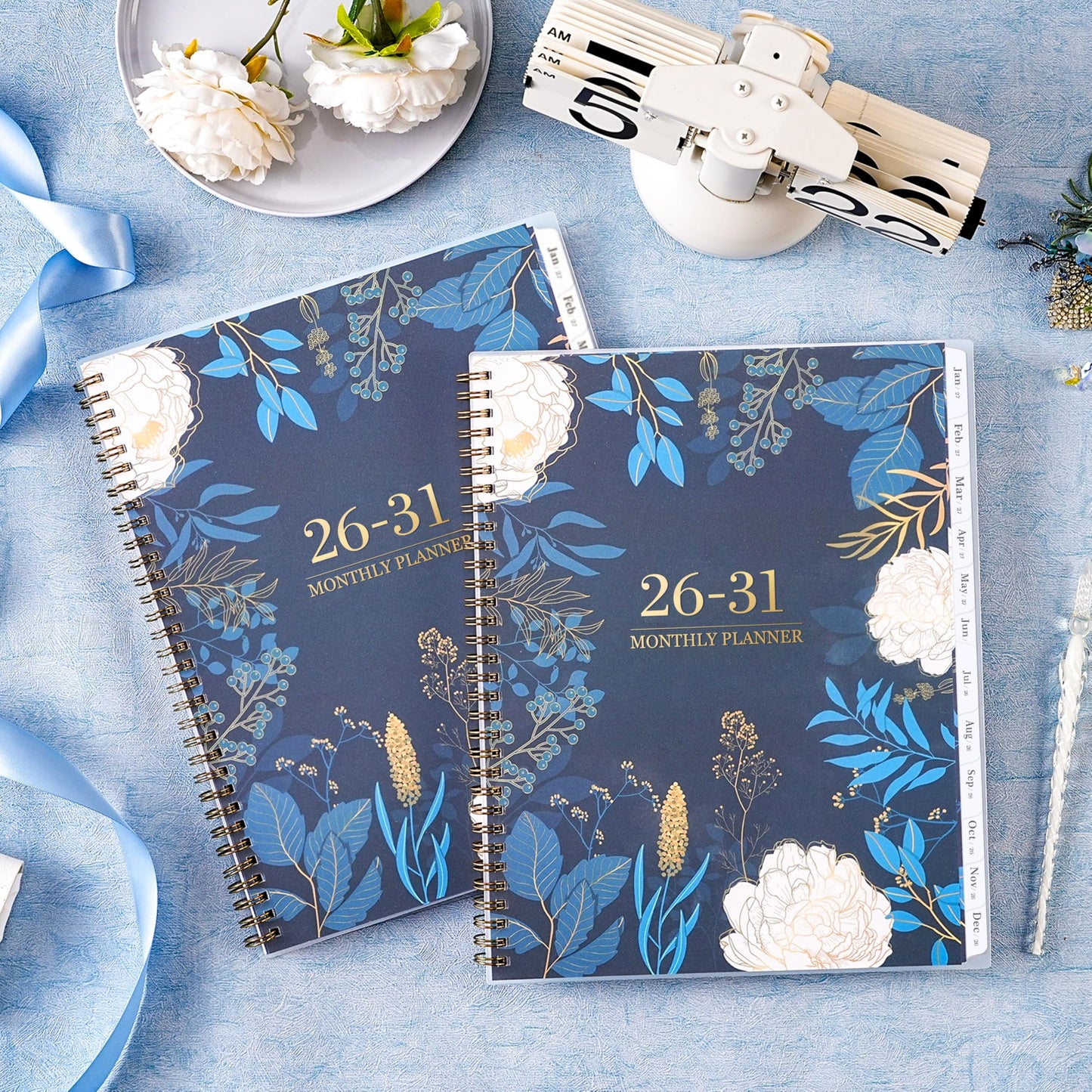 2026-2031 Monthly Planner - 5 Year Planner/Calendar 2026-2031, 11" x 9", 2026 Calendar Planner, Jul 2026 - Jun 2031, Tabs, Back Pocket, Holidays, Twin-Wire Binding, Note Pages