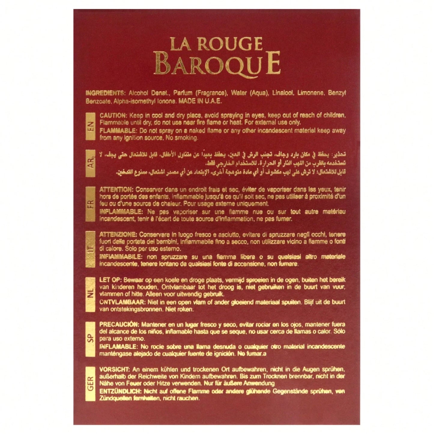 La Rouge Baroque Extreme Perfume