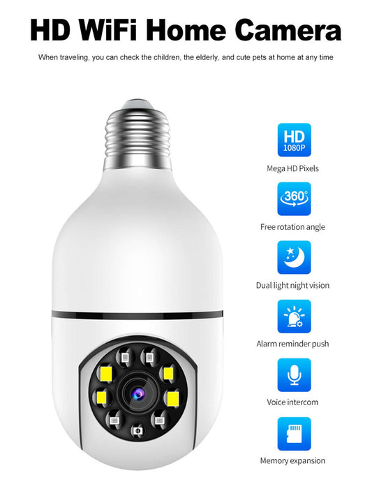 E27 Panoramic WiFi Security Camera