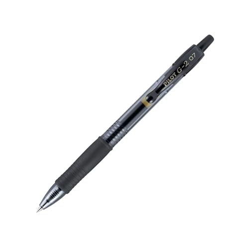 PILOT G2 Premium Refillable & Retractable Rolling Ball Gel Pens, Fine Point, Black Ink, 12 Count (Pack of 1) (31020)