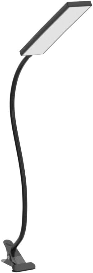 Vansuny Clip on Light LED Desk Lamp with Eye-Caring LED Light and Metal Clip, 11 Level Brightness 3 Color Modes, Power by USB Port 5W Adjustable Neck Reading Lamp for Home and Office (5W, Black)