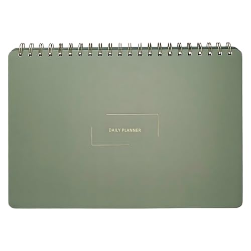 Merely Home Undated Daily Planner | 8.25” x 11.75” Work To-Do Notebook | ADHD Academic Organizer | Multi-Layout | Men and Women Planner | College Supplies | Evergreen | Landscape Layout