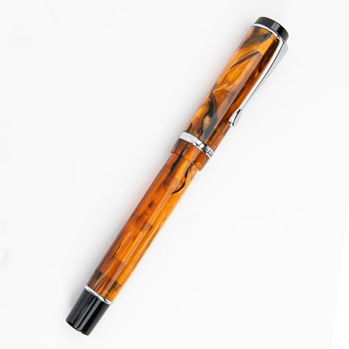 Conklin Duragraph Fountain Pen Amber - Broad Nib, Luxury Writing Instrument with Warm Amber Finish