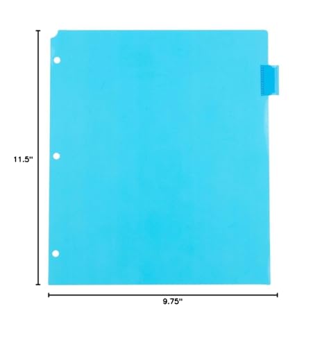 JAM PAPER Plastic Index Tab Dividers - 8-Tab - 9 3/4 x 11 1/2 - Multicolor - 2 Sets of 8 Tabs/Pack