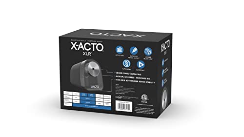 X-ACTO XLR Electric Pencil Sharpener, Black, 1 Count - Back to School, Teacher, Classroom Supplies