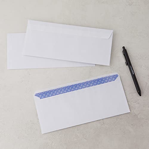 Amazon Basics #10 Security-Tinted Self-Seal Business Envelopes for Documents, Privacy, Home & Office, White, 500-Pack