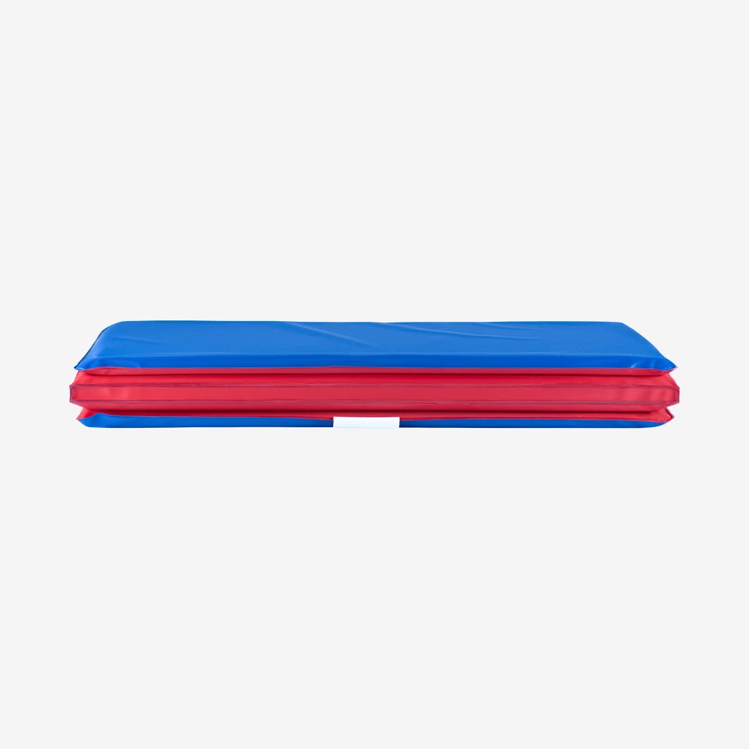 KinderMat, 5/8" Thick, 4-Section Rest Mat, NEW - NOT RESOLD, 45" x 19" x 5/8", Red/Blue, Great for School, Daycare, Travel, and Home, Made in The USA